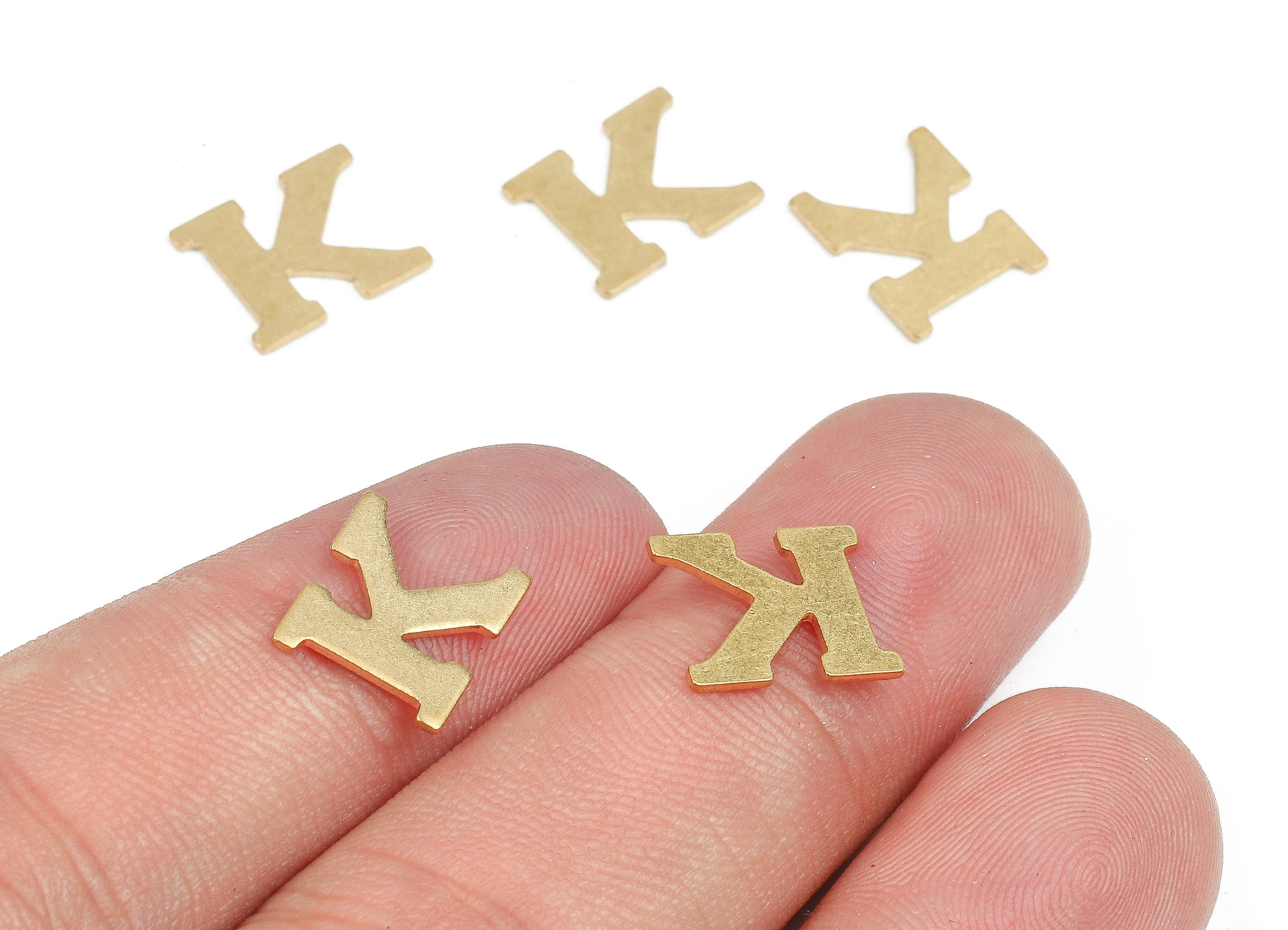 Brass K Blank - Raw Brass Letter K Blank - Brass Letter Wallart Decoration - Brass Alphabet K Blank - 11.43x9.42x1.13mm - PP2765 - DOMEDBAZAAR