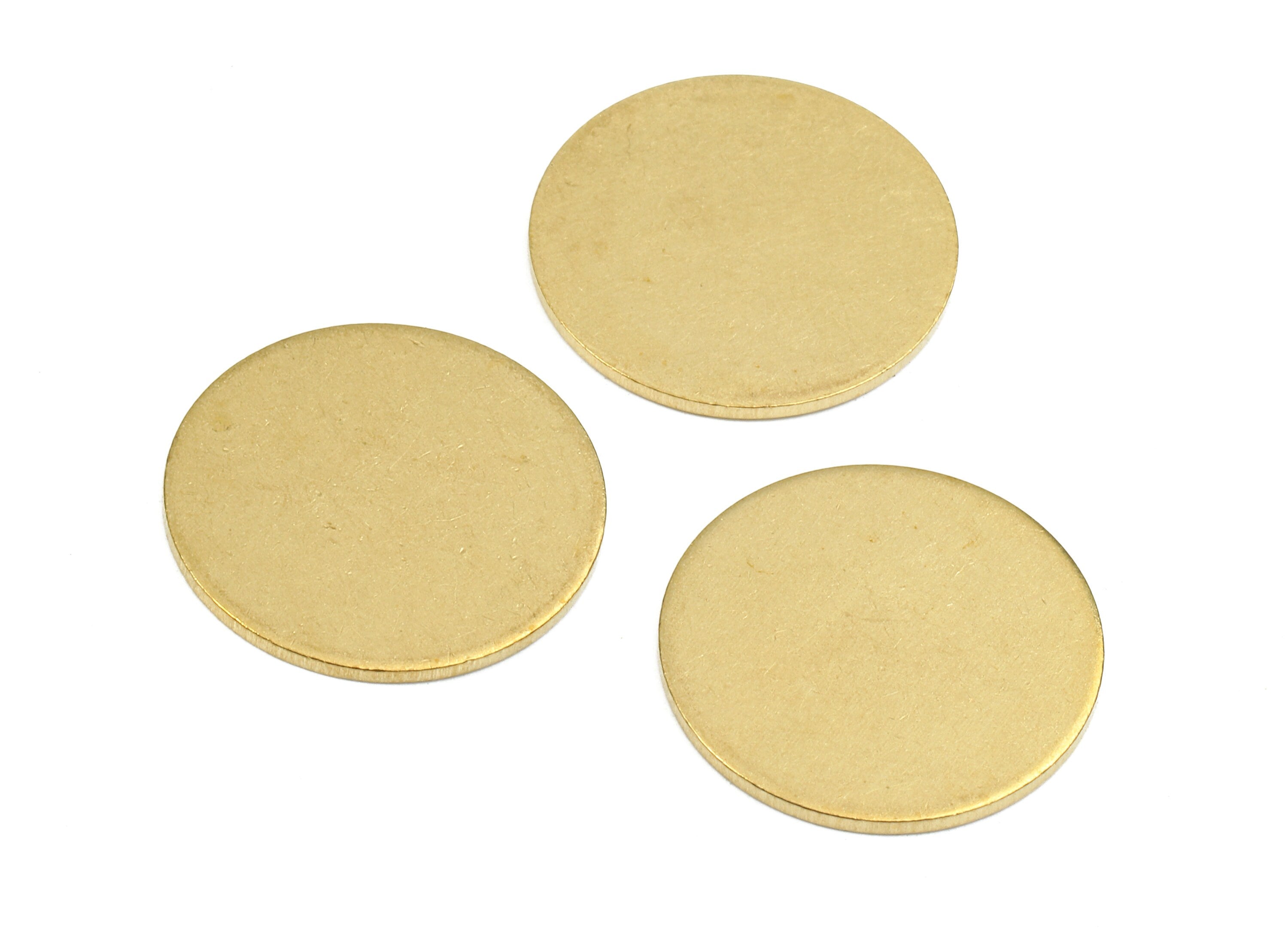 Brass Round Blank - Raw Brass Round Blank - Brass Round Tag - Brass Stamping Tag - Brass Blank Findings - 20.03x20.03x1.05mm - PP2399 - DOMEDBAZAAR