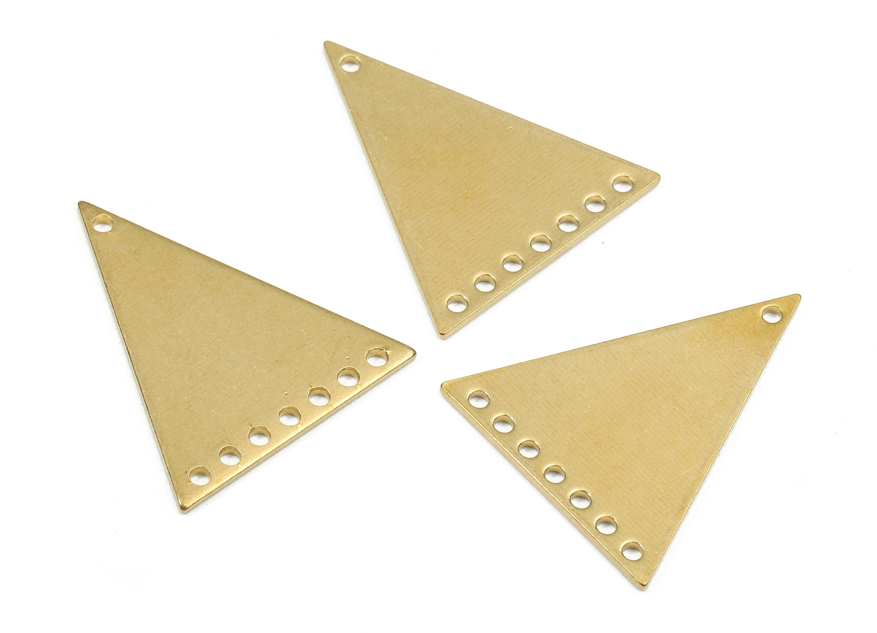 Personalized stamping blank - Brass Triangle Connectors - Raw Brass Triangle Connector Pendant  - 26.55x22.66x1.15mm - PP2703 - DOMEDBAZAAR