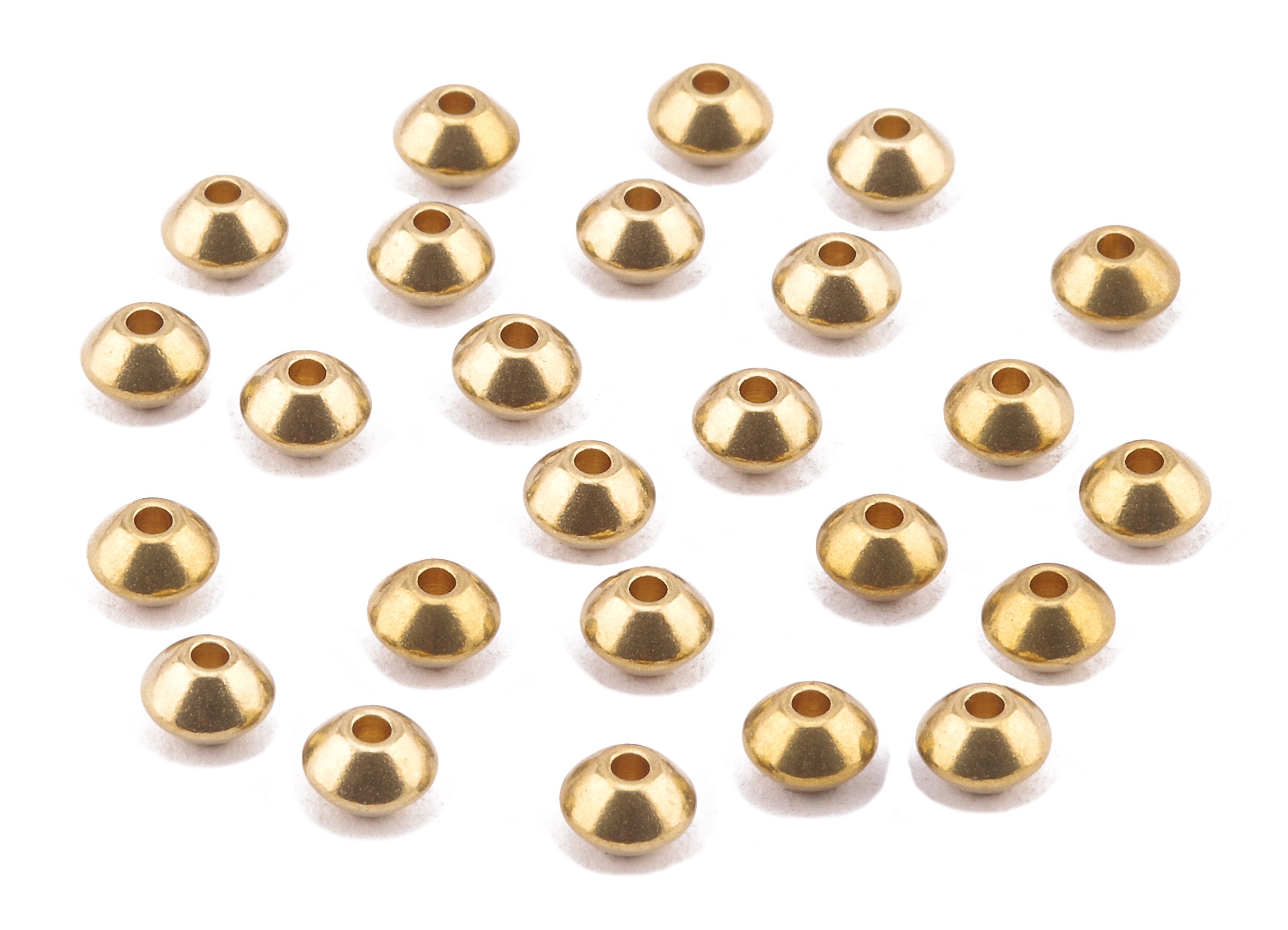 Brass Ball Spacer Beads - Raw Brass Ball Spacer Beads - Necklace Beads - Earring Findings - Jewelry Supplies - 4.48x3.09mm - PP2272 - DOMEDBAZAAR