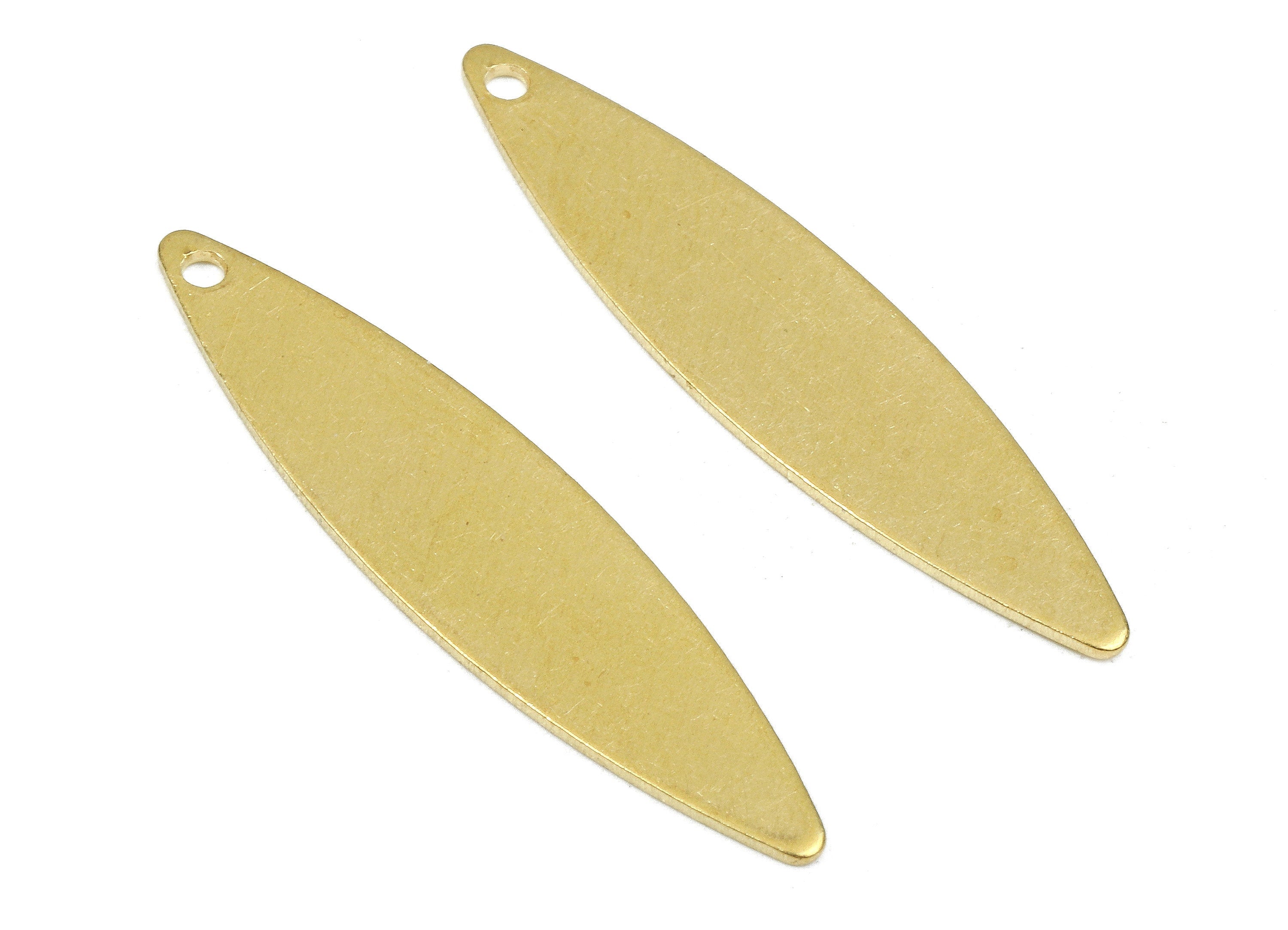 Personalized stamping blank - Brass Oval Charms - Raw Brass Oval Earrings and Pendant - Brass Oval Necklace  - 29.48x6.83x0.58mm - PP2560 - DOMEDBAZAAR