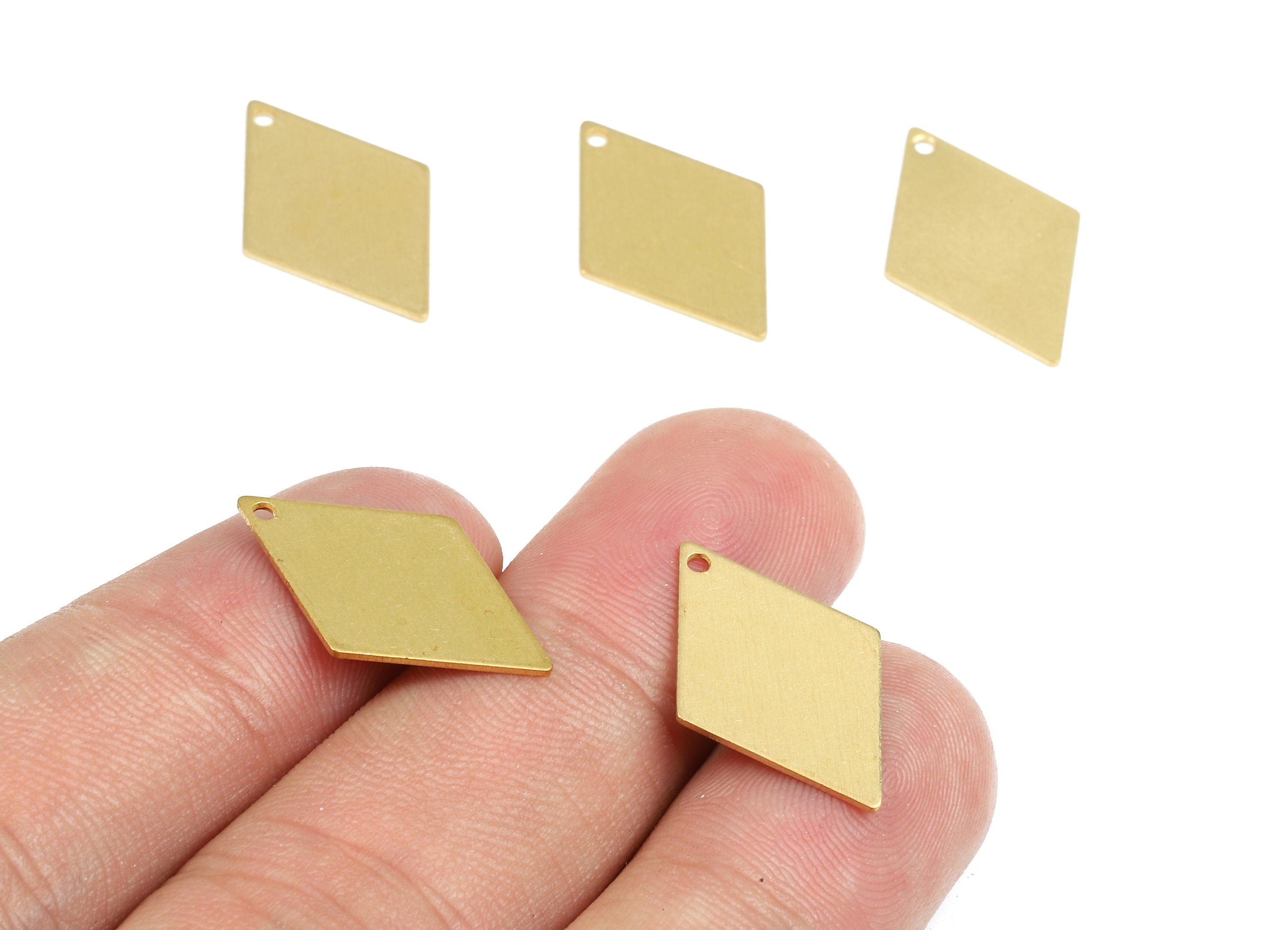 Personalized stamping blank - Brass Diamond Charms - Raw Brass Diamond Earrings and Pendant - Brass Diamond Necklace- 21.x14x0.6mm - PP2472 - DOMEDBAZAAR