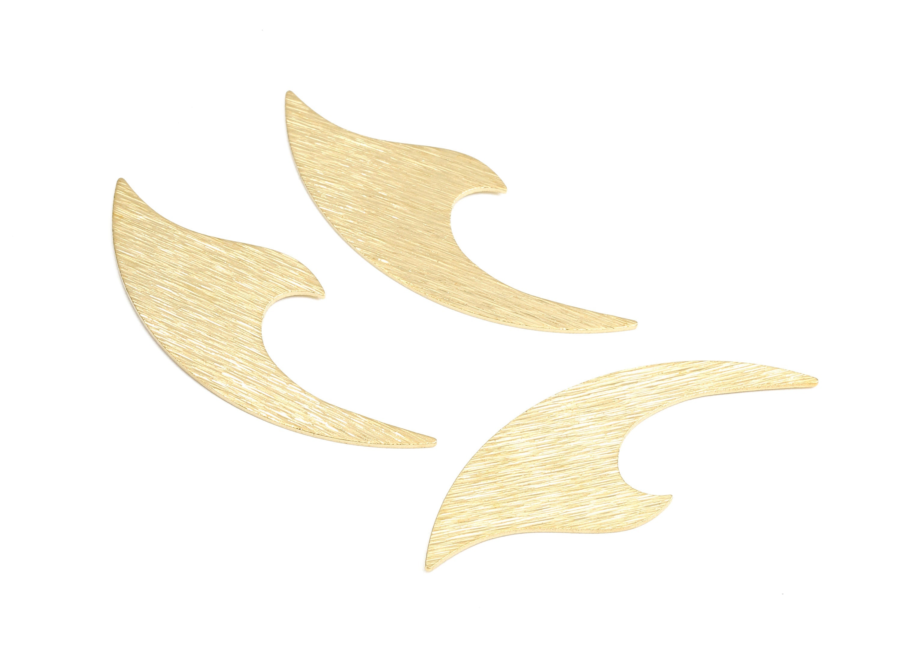 Brass Wave Blank - Raw Brass Texture Wave Blank - Brass Wave Tag - Brass Stamping Tag - Brass Blank Findings - 39x14.75x0.82mm - PP2514 - DOMEDBAZAAR