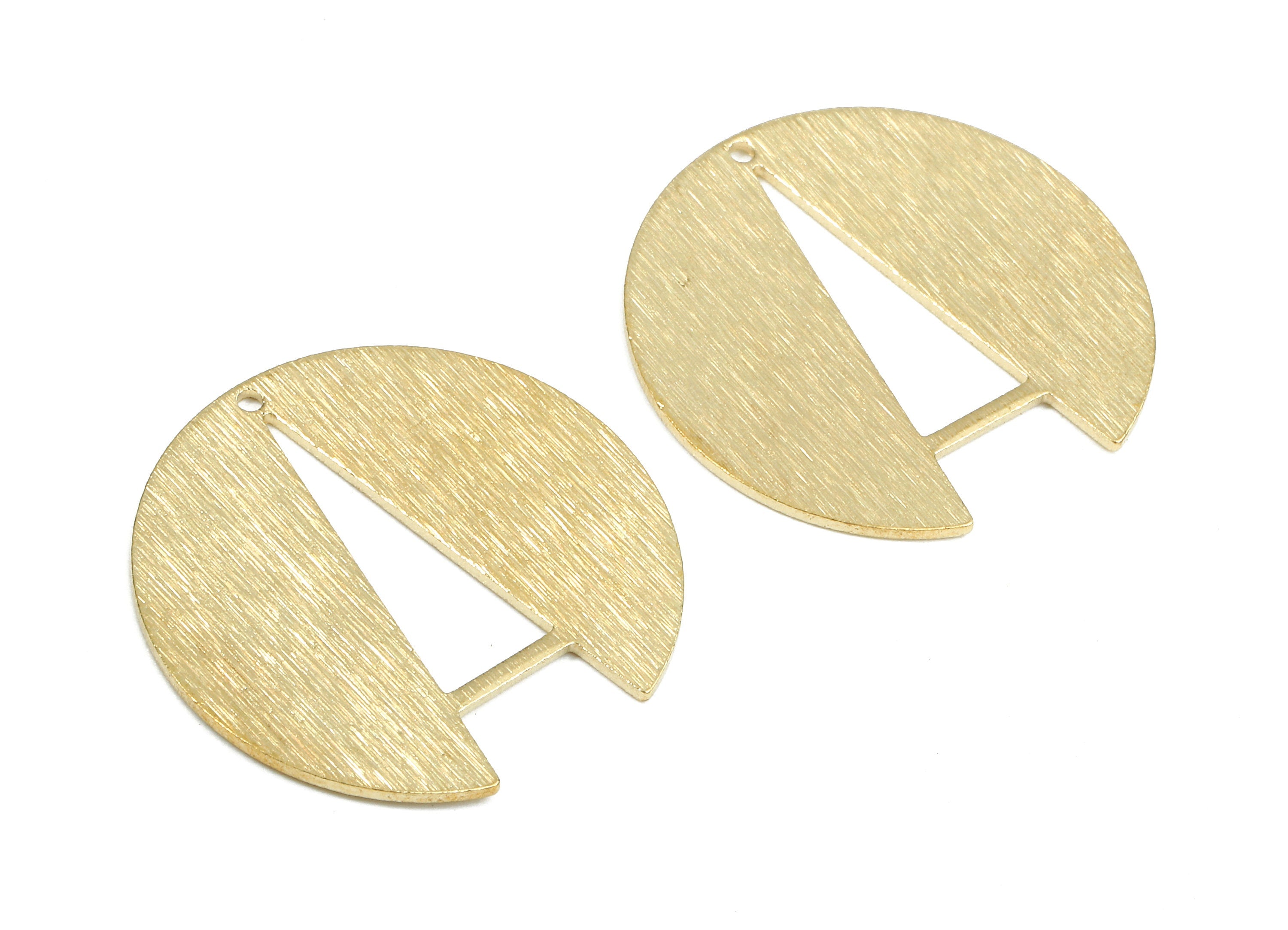 Brass Round Charms - Raw Brass Textured A Earrings and Pendant - Brass Textured Necklace - Jewelry Supplies - 25.03x24.8x0.9mm - PP2516 - DOMEDBAZAAR