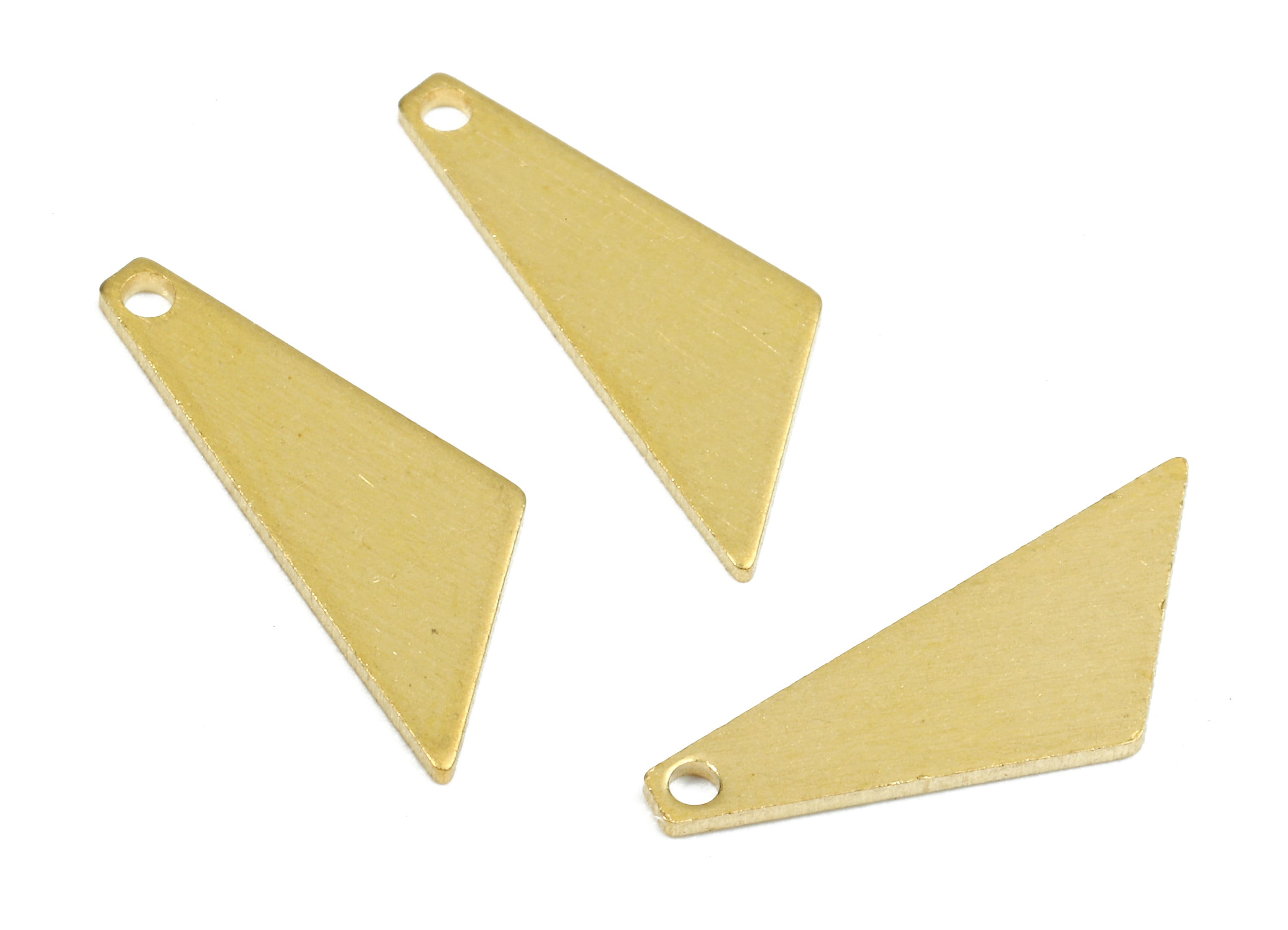 Personalized stamping blank - Brass Triangle Charms - Raw Brass Triangle Earrings and Pendant - Brass Triangle Necklace- 19x7x0.7mm - PP2550 - DOMEDBAZAAR