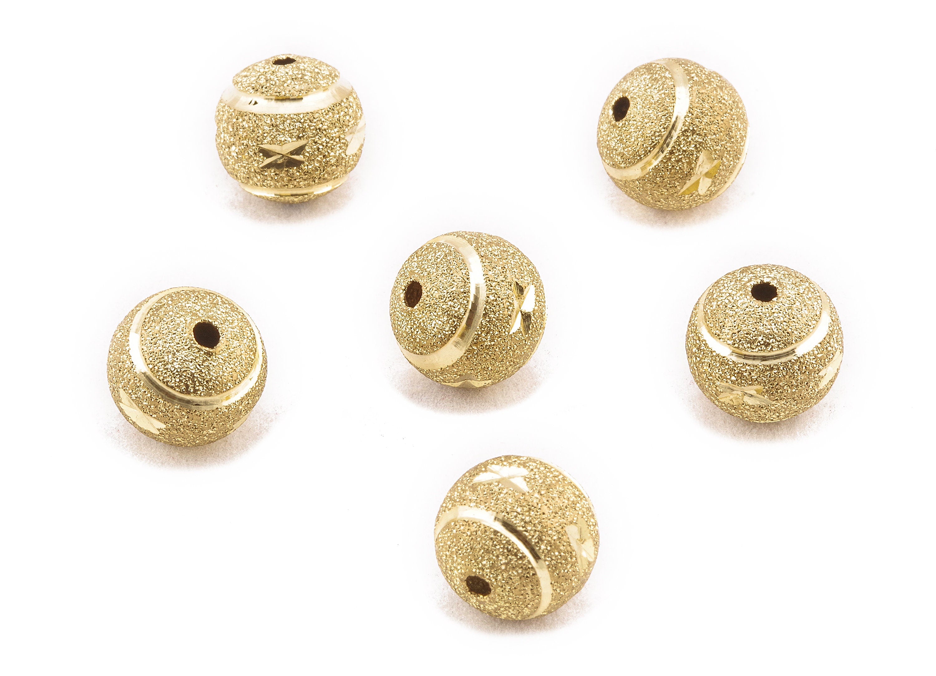 Brass Spacer Ball Beads - Raw Brass Spacer Ball Beads - Necklace Beads - Earring Findings - Jewelry Supplies - 12.03x11.64mm - PP2307 - DOMEDBAZAAR