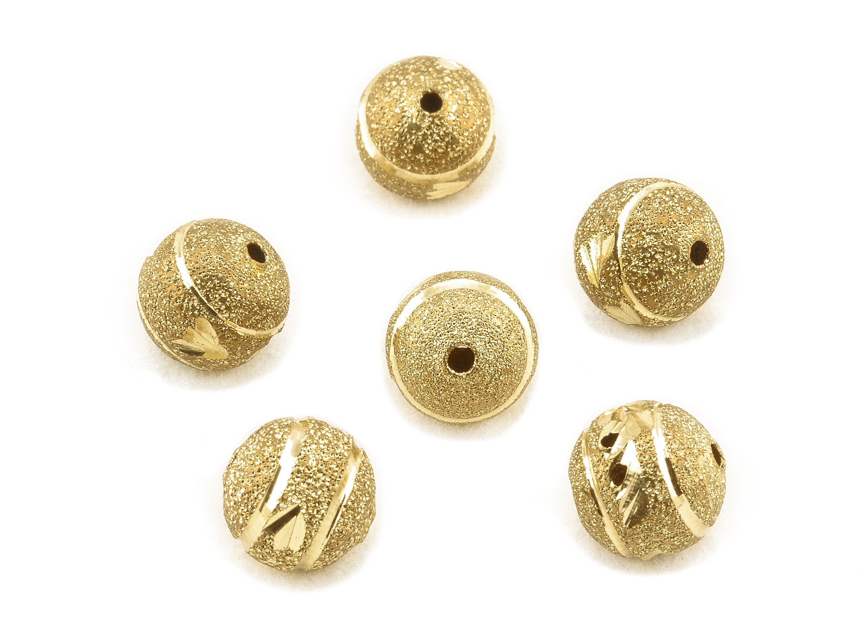 Brass Spacer Ball Beads - Raw Brass Spacer Ball Beads - Necklace Beads - Earring Findings - Jewelry Supplies - 11.99x11.94mm - PP2310 - DOMEDBAZAAR