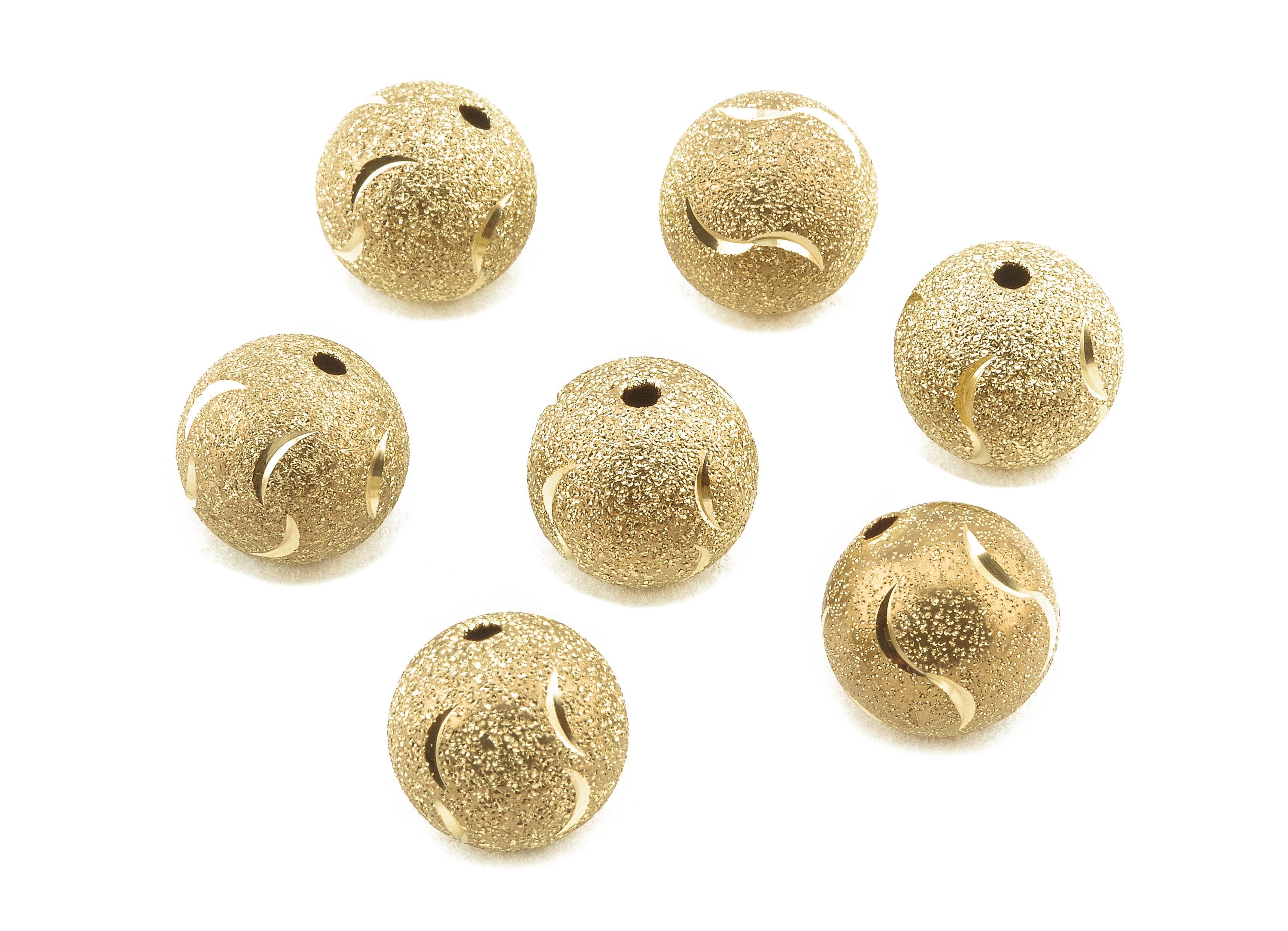 Brass Spacer Ball Beads - Raw Brass Spacer Ball Beads - Necklace Beads - Earring Findings - Jewelry Supplies - 12.11x11.83mm - PP2316 - DOMEDBAZAAR