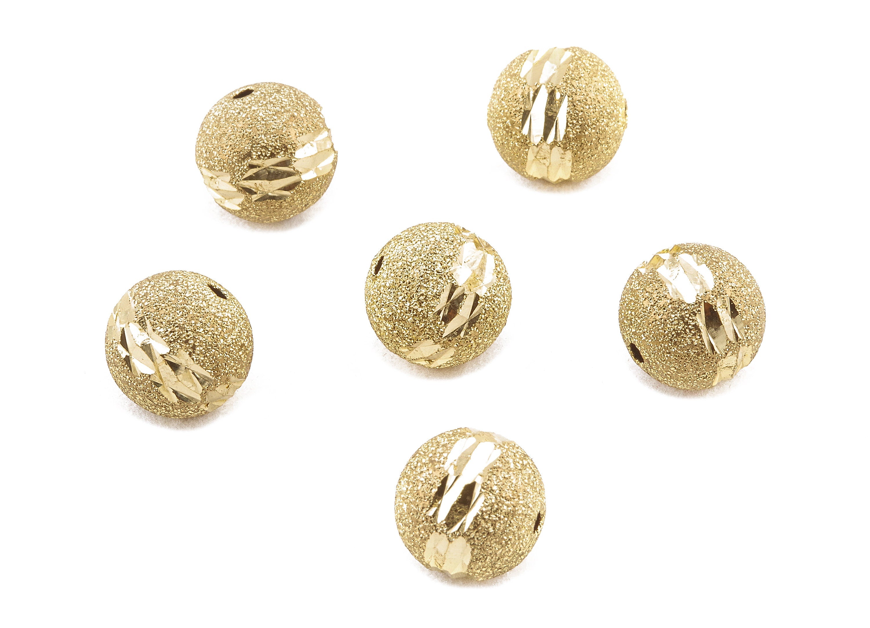 Brass Spacer Ball Beads - Raw Brass Spacer Ball Beads - Necklace Beads - Earring Findings - Jewelry Supplies - 12.02x11.32mm - PP2322 - DOMEDBAZAAR