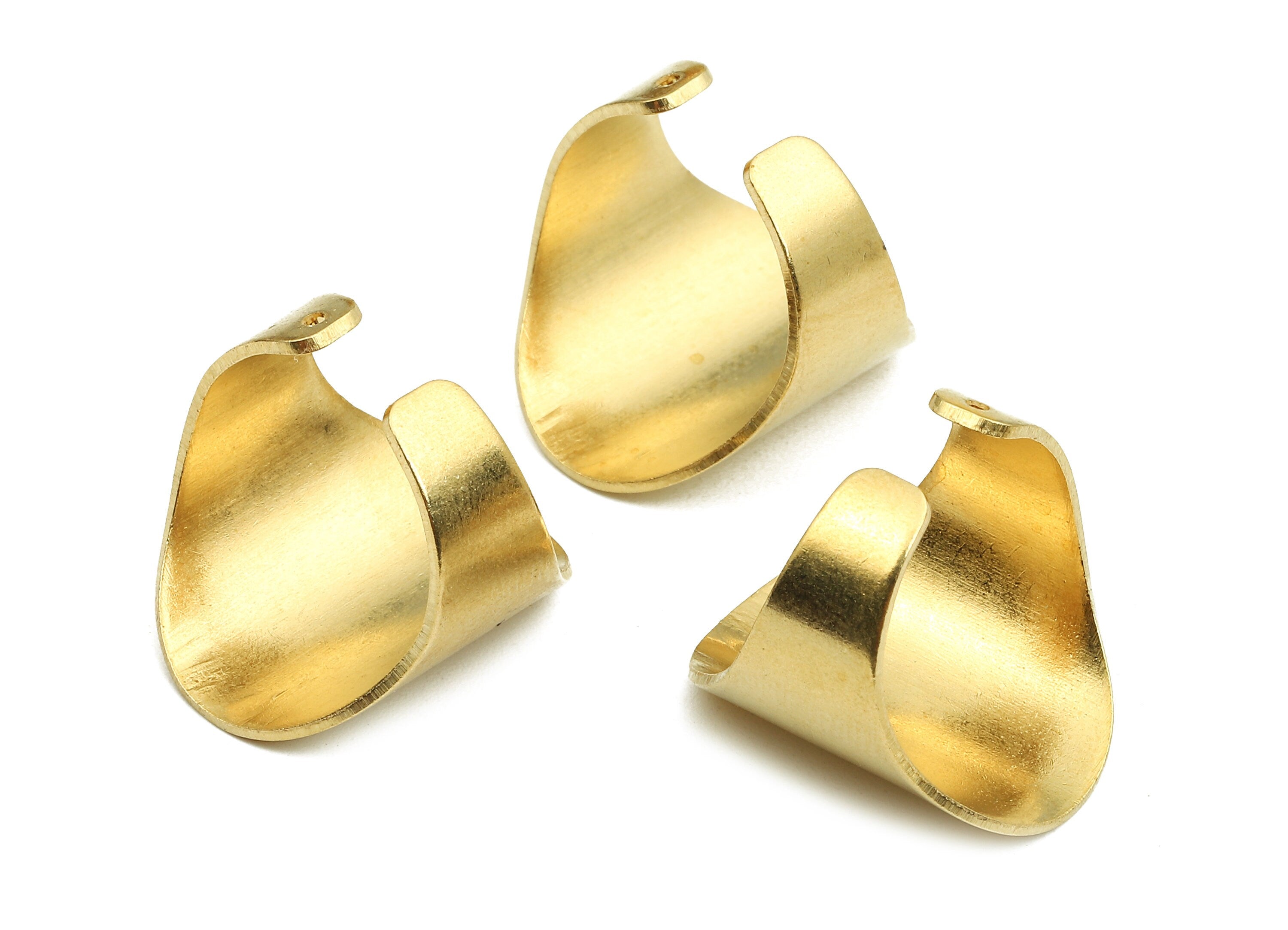 Brass Adjustable Ring Charms - Raw Brass Wide Ring - Tapered Ring Findings - Jewelry Supplies - 21.22x18.63x1.39mm - PP2700 - DOMEDBAZAAR