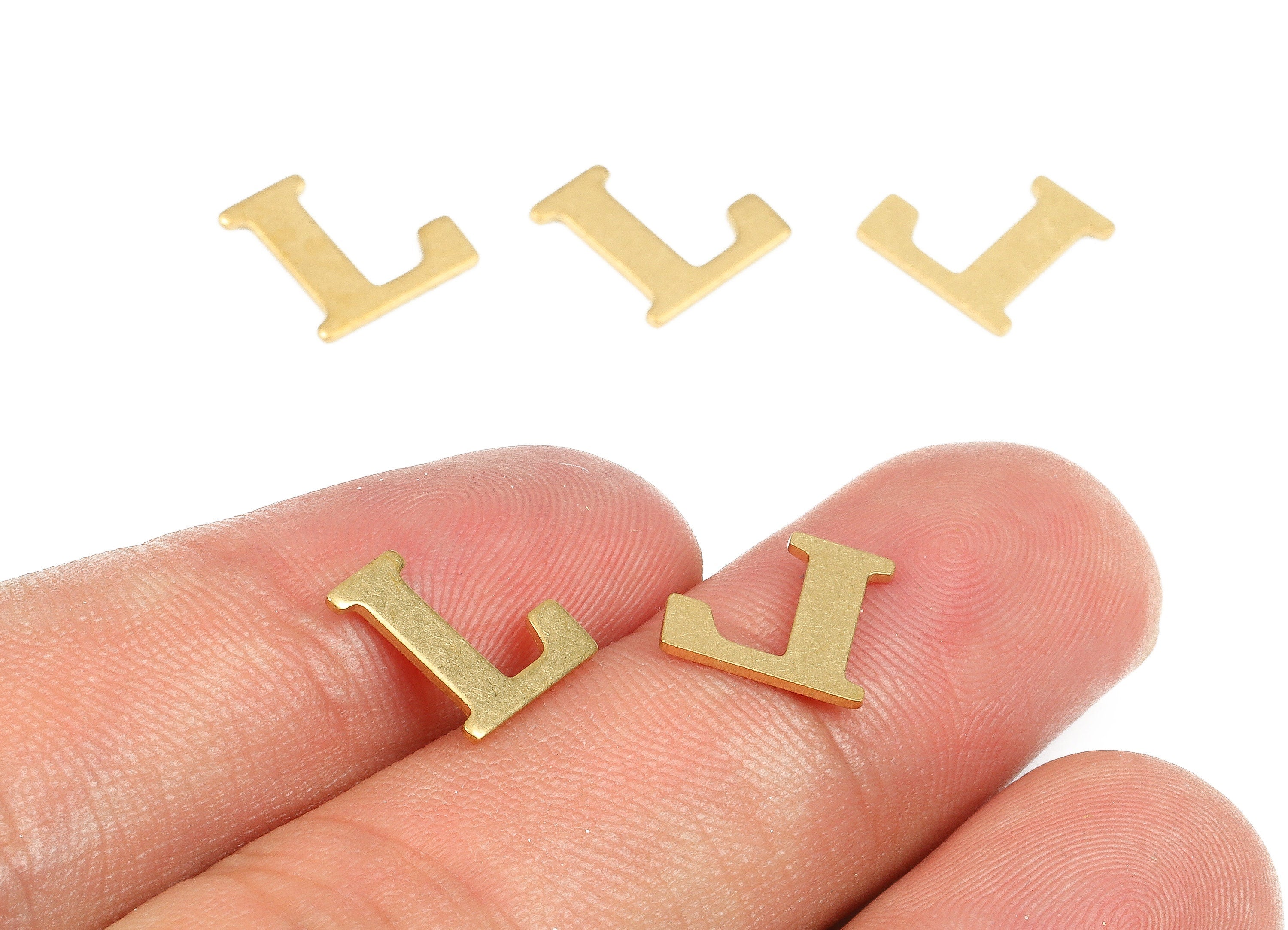 Brass L Blank - Raw Brass Letter L Blank - Brass Letter Wallart Decoration - Brass Alphabet L Blank - 9.84x9.7x0.87mm - PP2766 - DOMEDBAZAAR