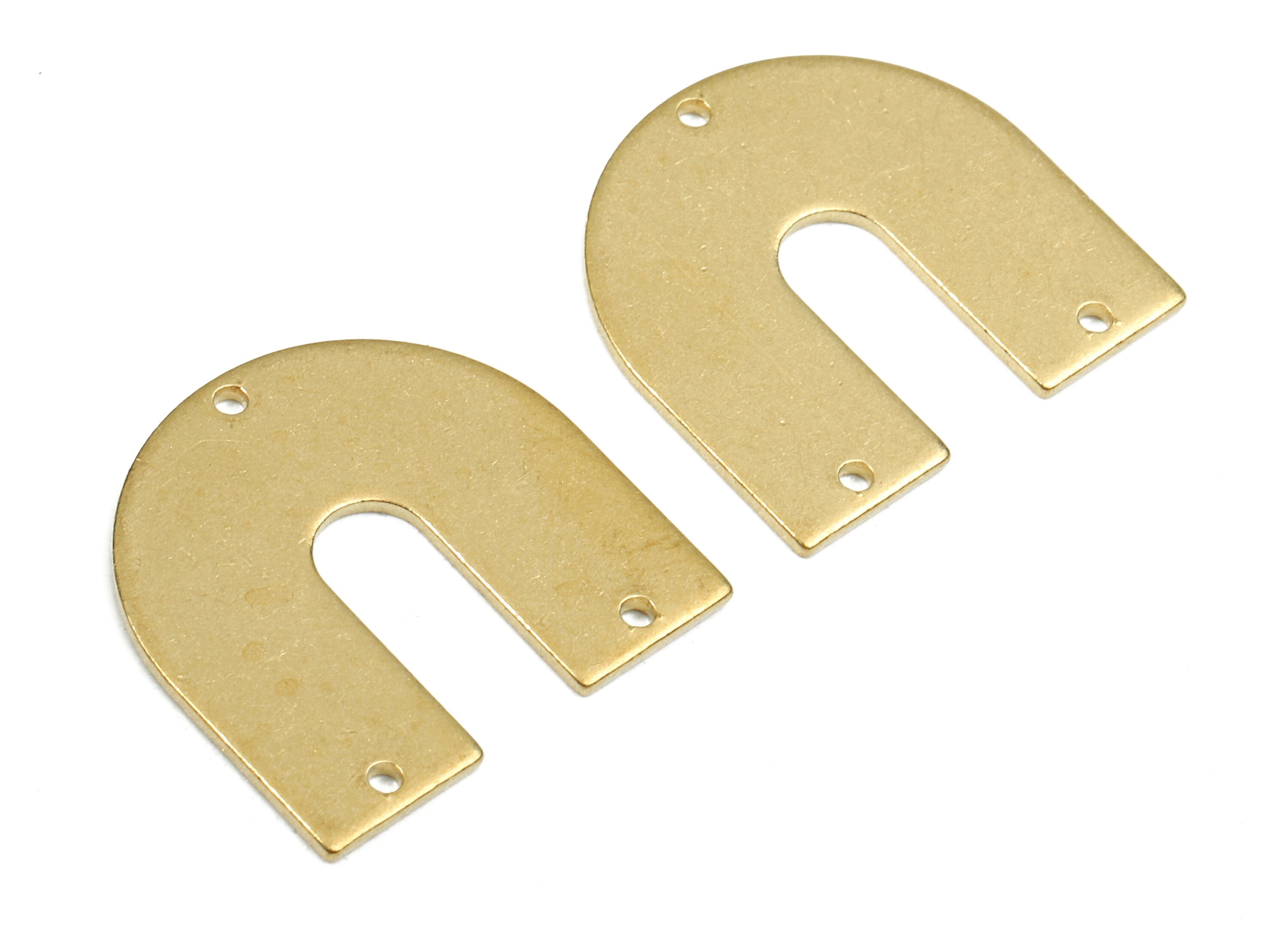 Personalized stamping blank - Brass U Connectors - Raw Brass U Earrings and Pendant - Brass U Necklace -  21.01x21.53x1.06mm - PP2579 - DOMEDBAZAAR