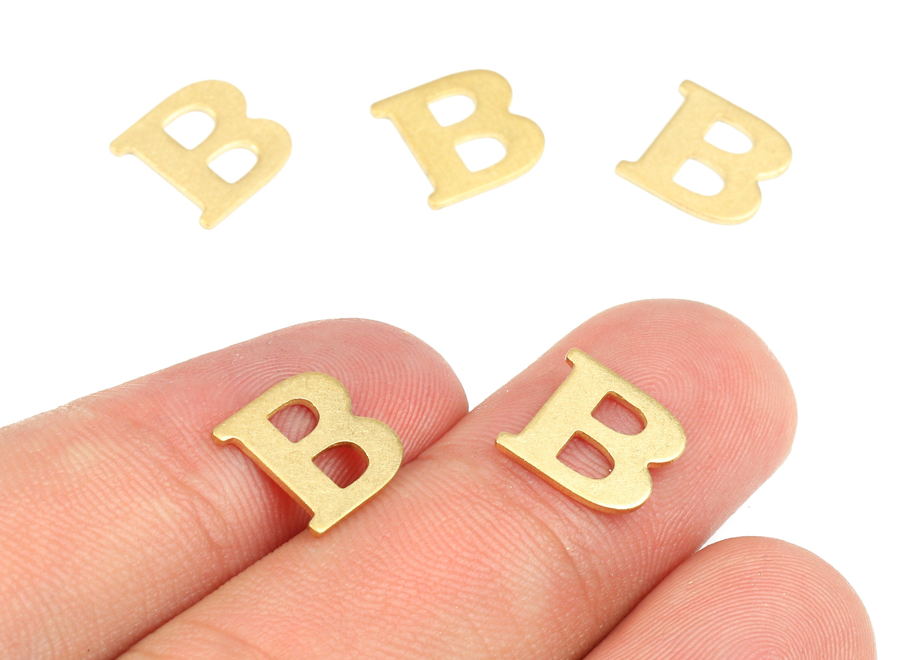 Brass B Blank - Raw Brass Letter B Blank - Brass Letter Wallart Decoration - Brass Alphabet B Blank - 10x9.87x0.8mm - PP2756 - DOMEDBAZAAR