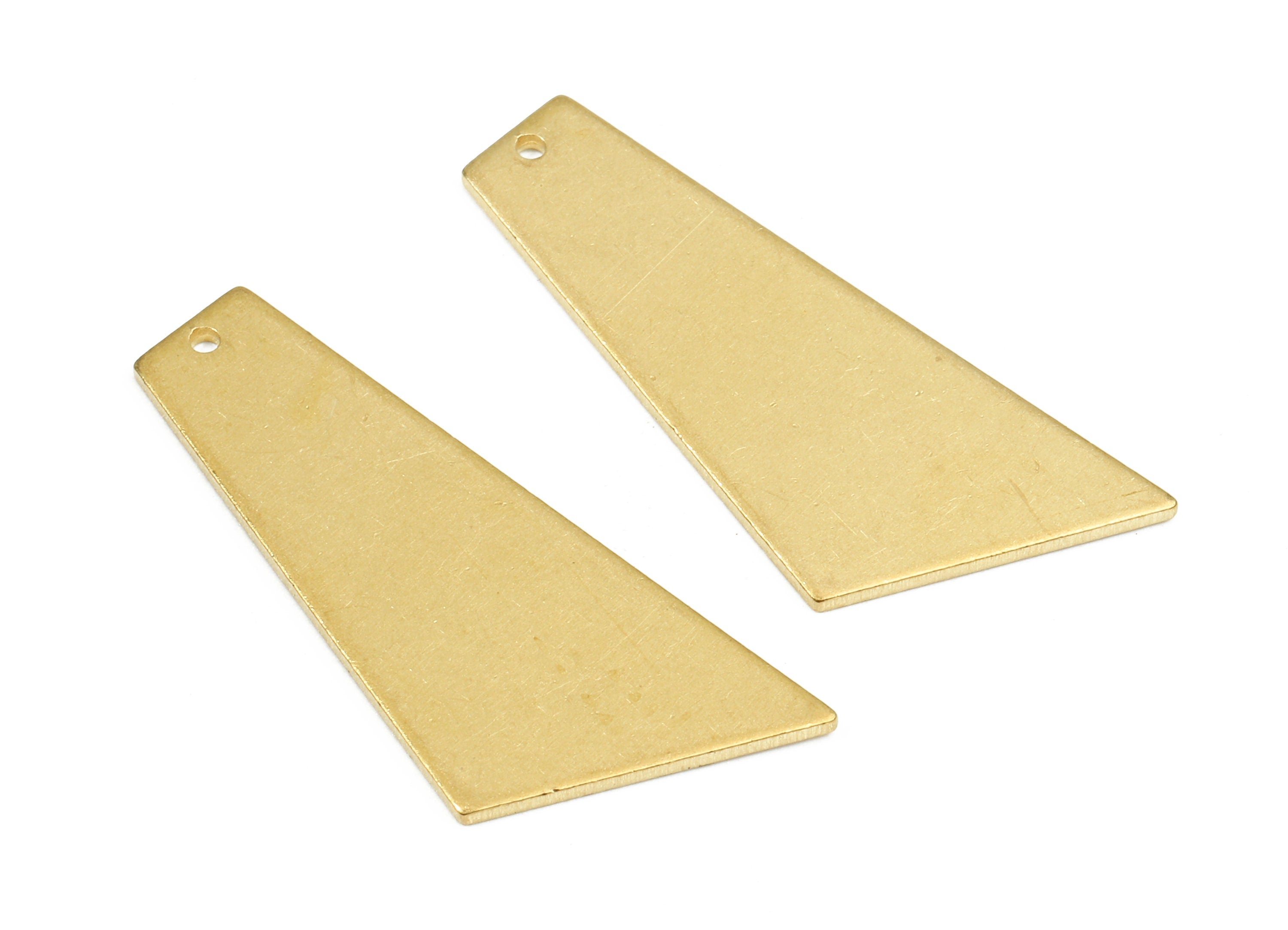 Personalized stamping blank - Brass Quadrilateral Charms - Raw Brass Geometric Earrings and Pendant - 34.22x17.21x1.09mm - PP2596 - DOMEDBAZAAR