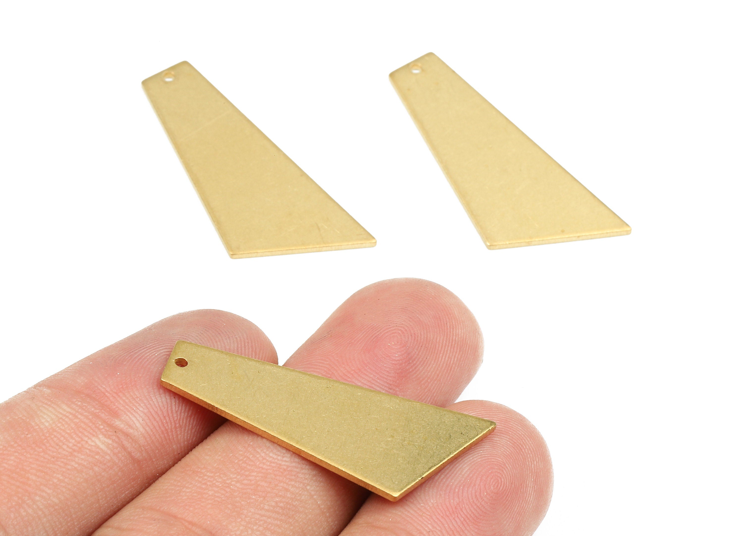 Personalized stamping blank - Brass Quadrilateral Charms - Raw Brass Geometric Earrings and Pendant - 34.22x17.21x1.09mm - PP2596 - DOMEDBAZAAR