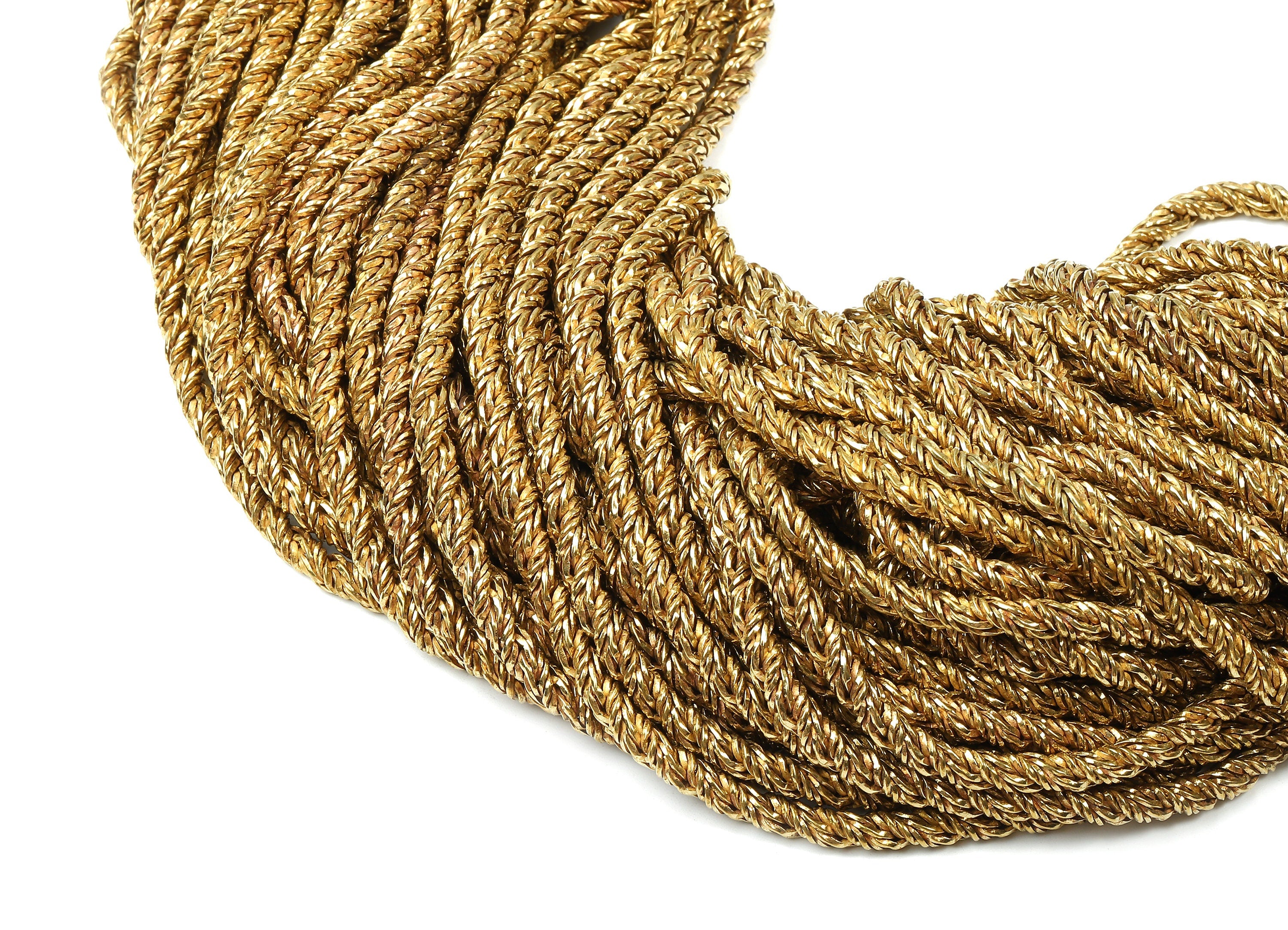 Brass Rope Chain - Raw Brass Fox Chain - Unsoldered Open Chain -  0.21&quot;&quot; - for Bracelet Jewellery Making - CC1145 - DOMEDBAZAAR
