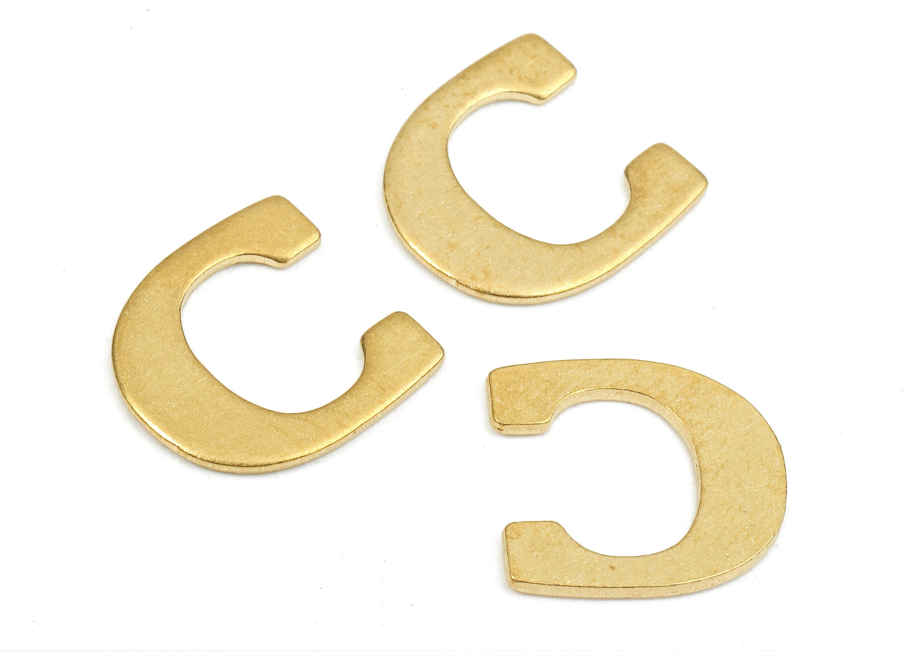 Brass C Blank - Raw Brass Letter C Blank - Brass Letter Wallart Decoration - Brass Alphabet C Blank - 10.49x9.71x0.78mm - PP2757 - DOMEDBAZAAR