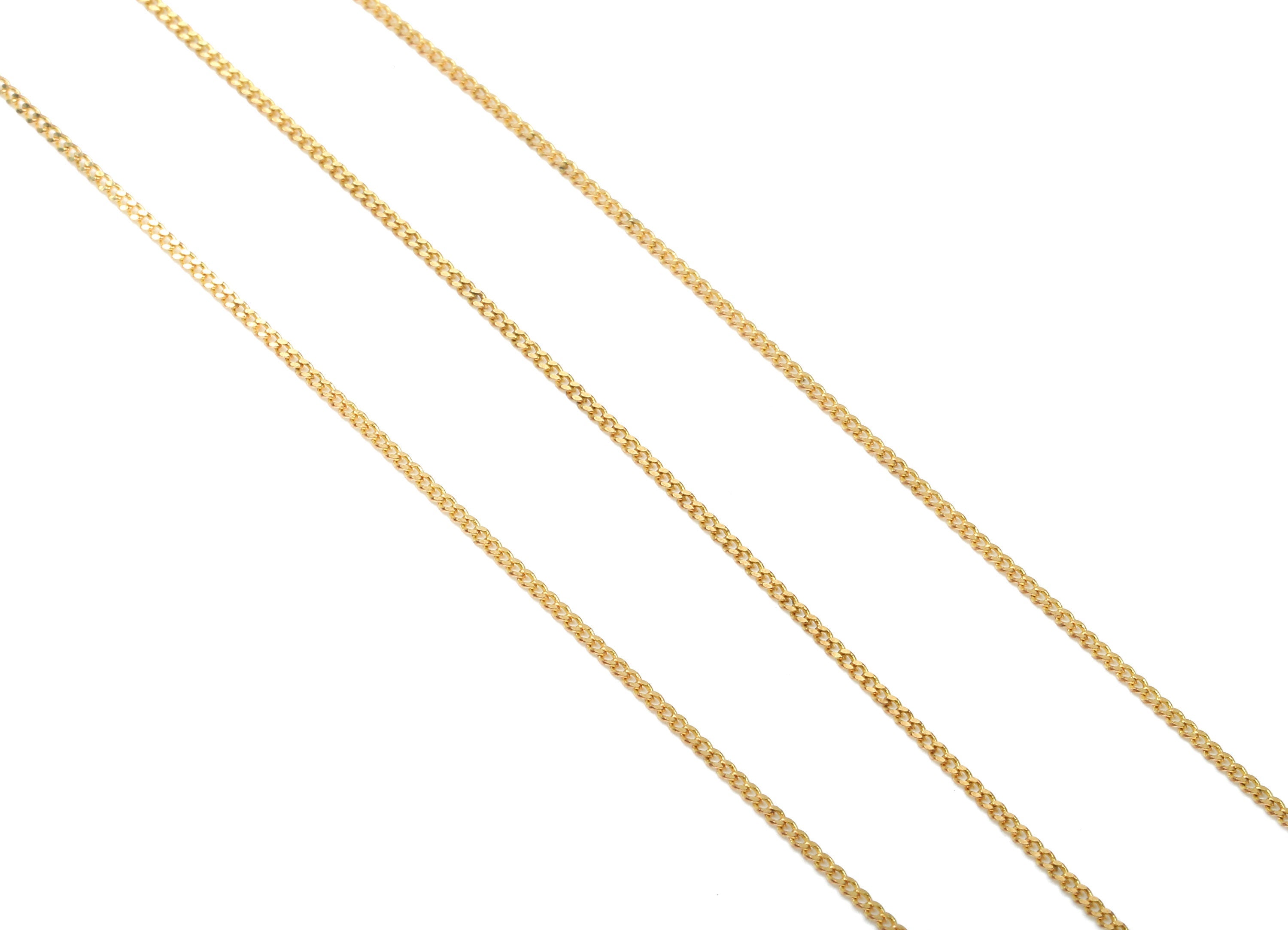 Faceted Curb Chain - Raw Brass Curb  Chain -  Tiny Curb Chain -  0.05&quot; x 0.04&quot; -  CC1137 - DOMEDBAZAAR