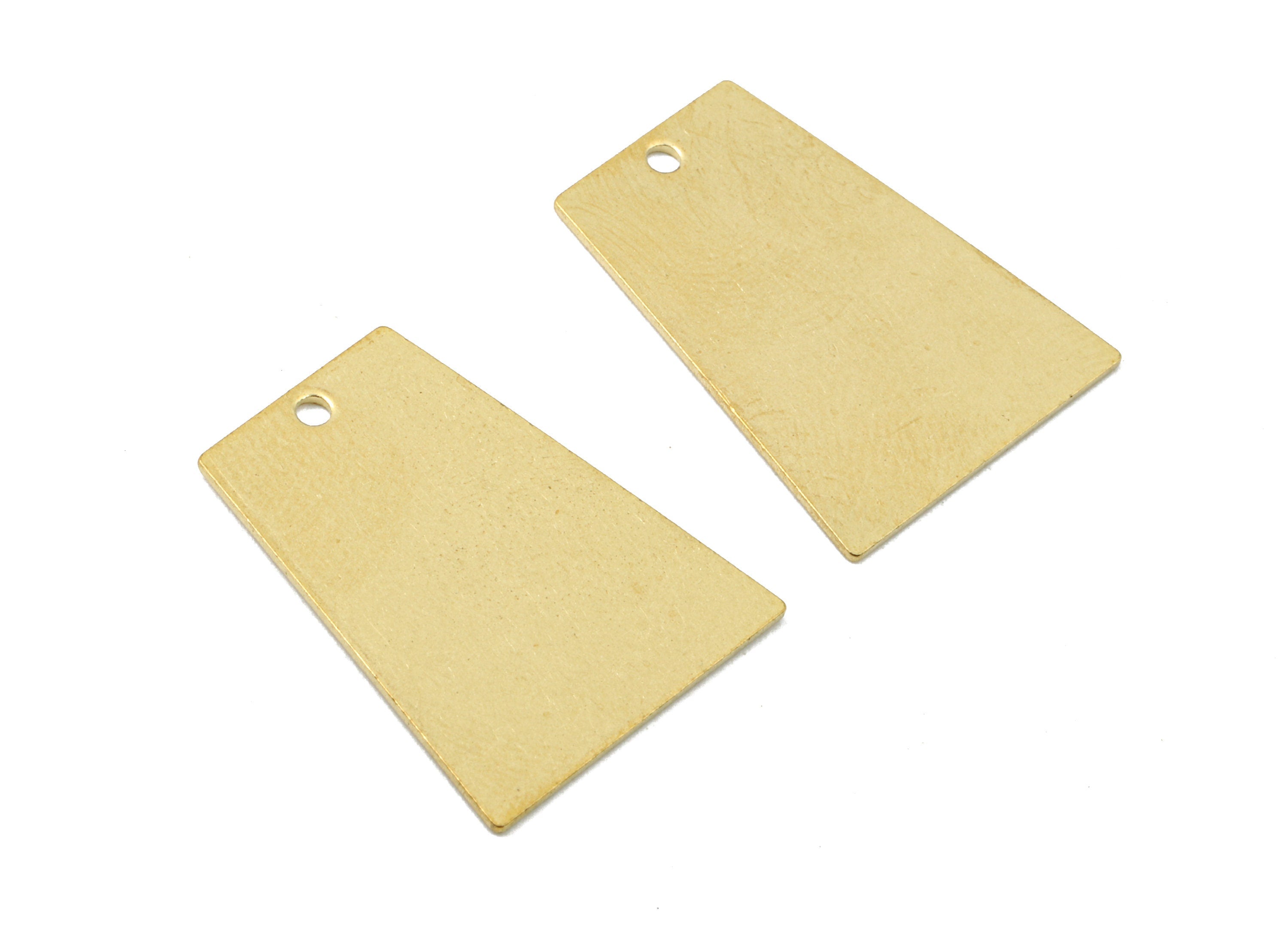 Personalized stamping blank - Brass Trapezoid Charms - Raw Brass Trapezoid Earrings and Pendant - Brass Stamping Tag - 22x17x0.69mm - PP2599 - DOMEDBAZAAR