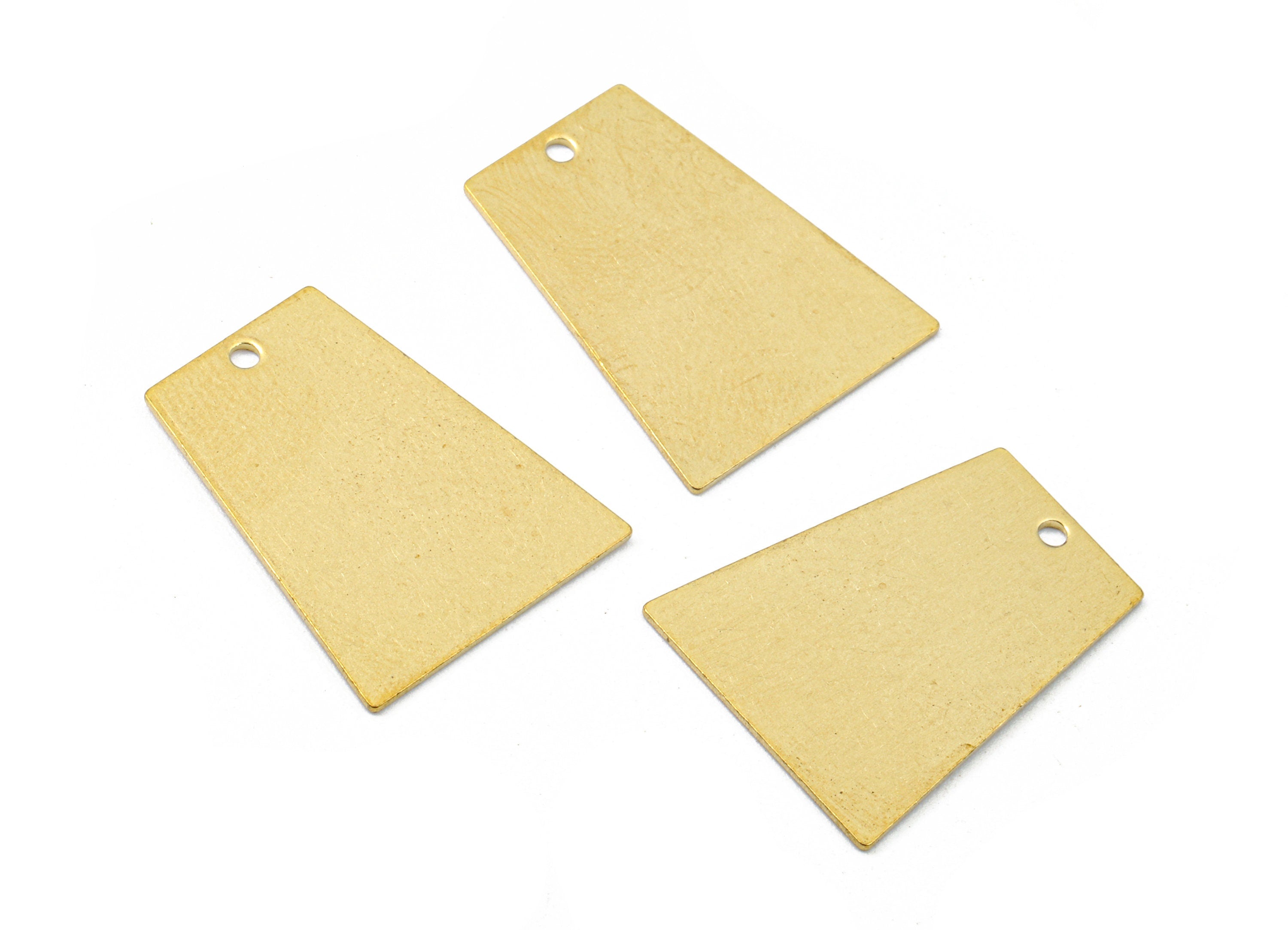 Personalized stamping blank - Brass Trapezoid Charms - Raw Brass Trapezoid Earrings and Pendant - Brass Stamping Tag - 22x17x0.69mm - PP2599 - DOMEDBAZAAR