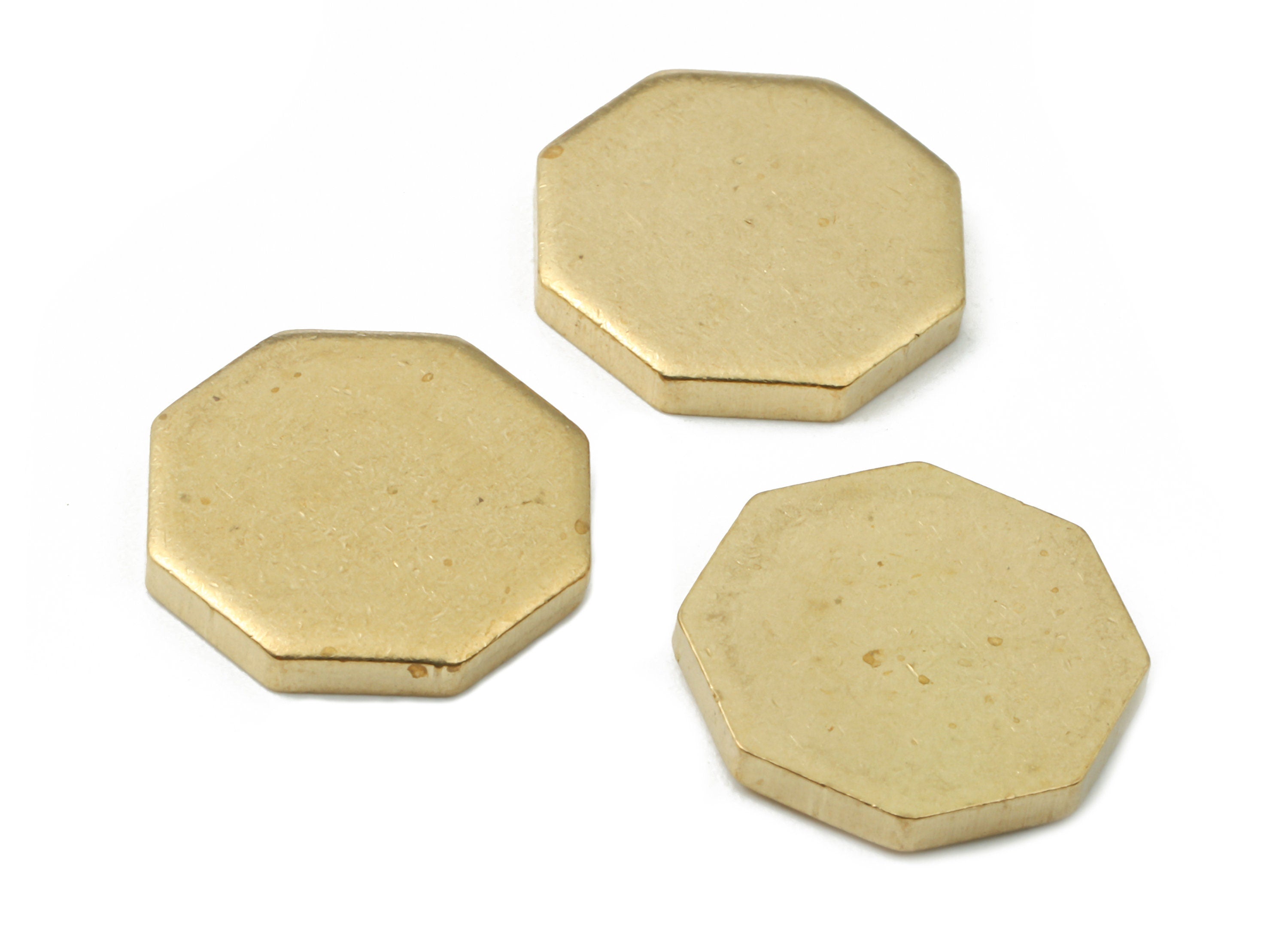 Brass Octagon Blank - Raw Brass Octagon Blank - Brass Octagon Tag - Brass Stamping Tag - 14.06x14.06x2.02mm - PP2682 - DOMEDBAZAAR