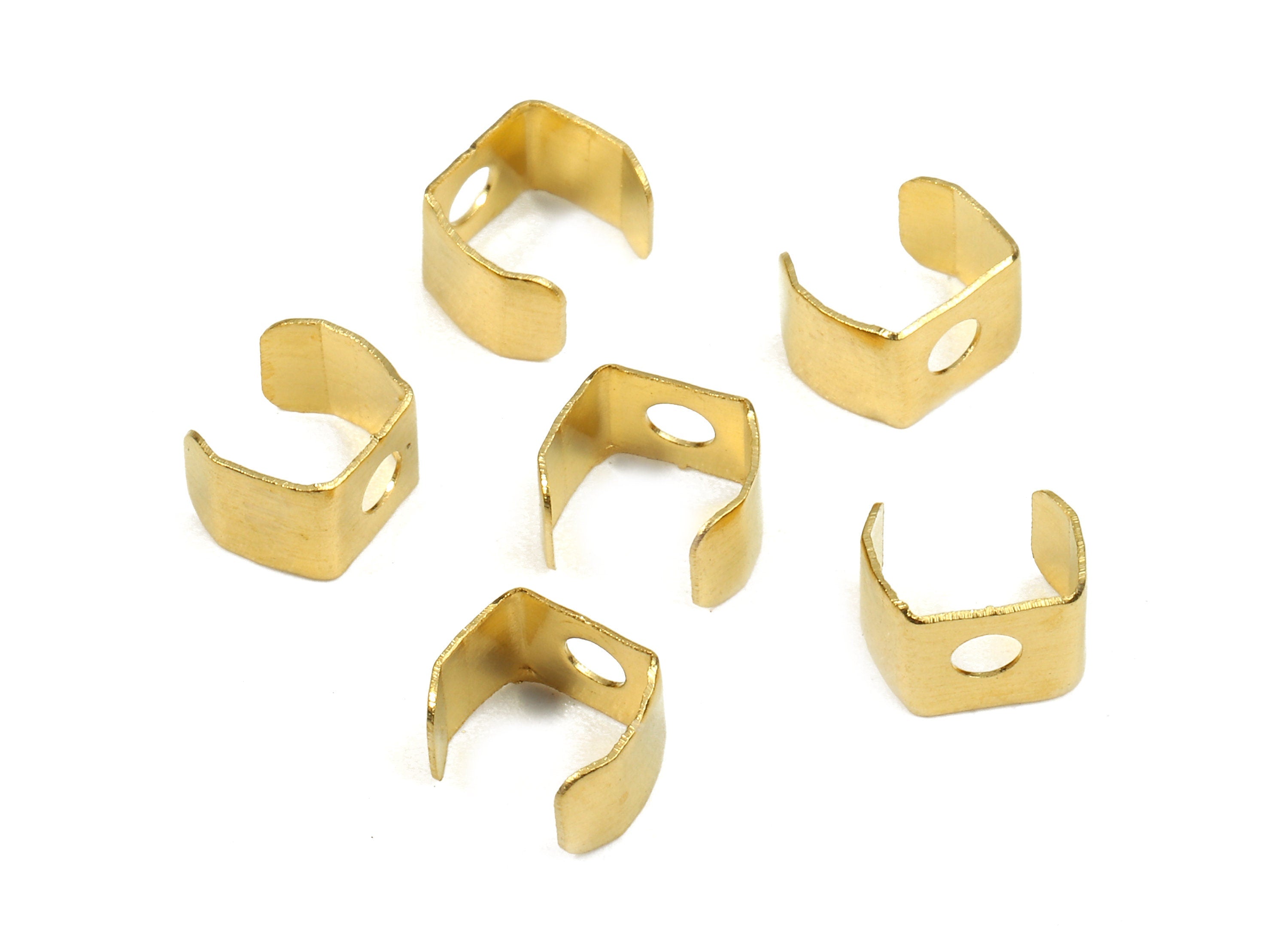 Brass Bead Connectors - Brass Copper Cap - Geometric Connectors - Brass Link Accessories - Jewelry Supplies - 6.23x5.4x0.5mm - PP2713 - DOMEDBAZAAR