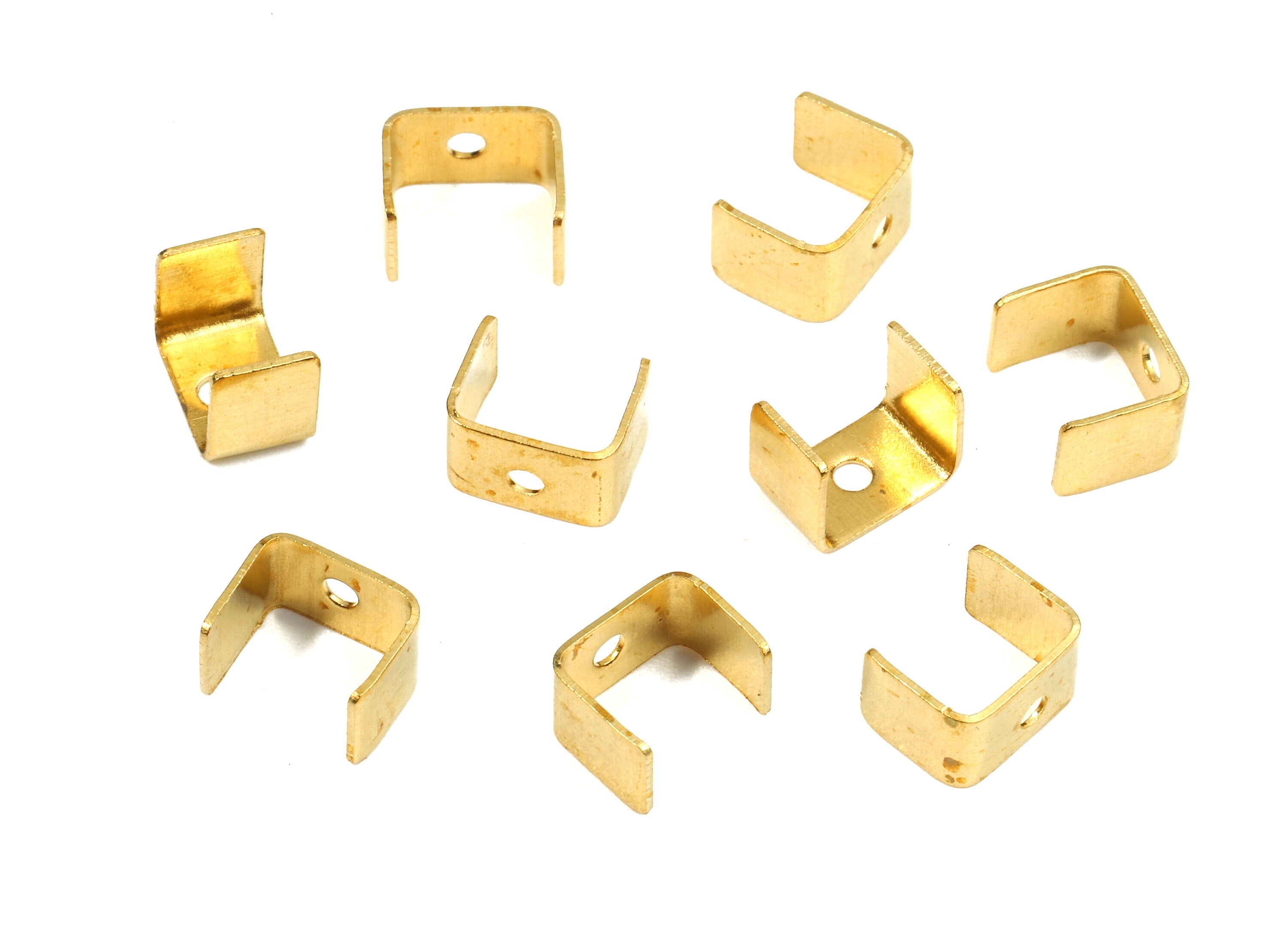 Brass Bead Connectors - Brass Copper Cap - Geometric Connectors - Brass Link Accessories - Jewelry Supplies - 7.1x5.6x0.44mm - PP2710 - DOMEDBAZAAR