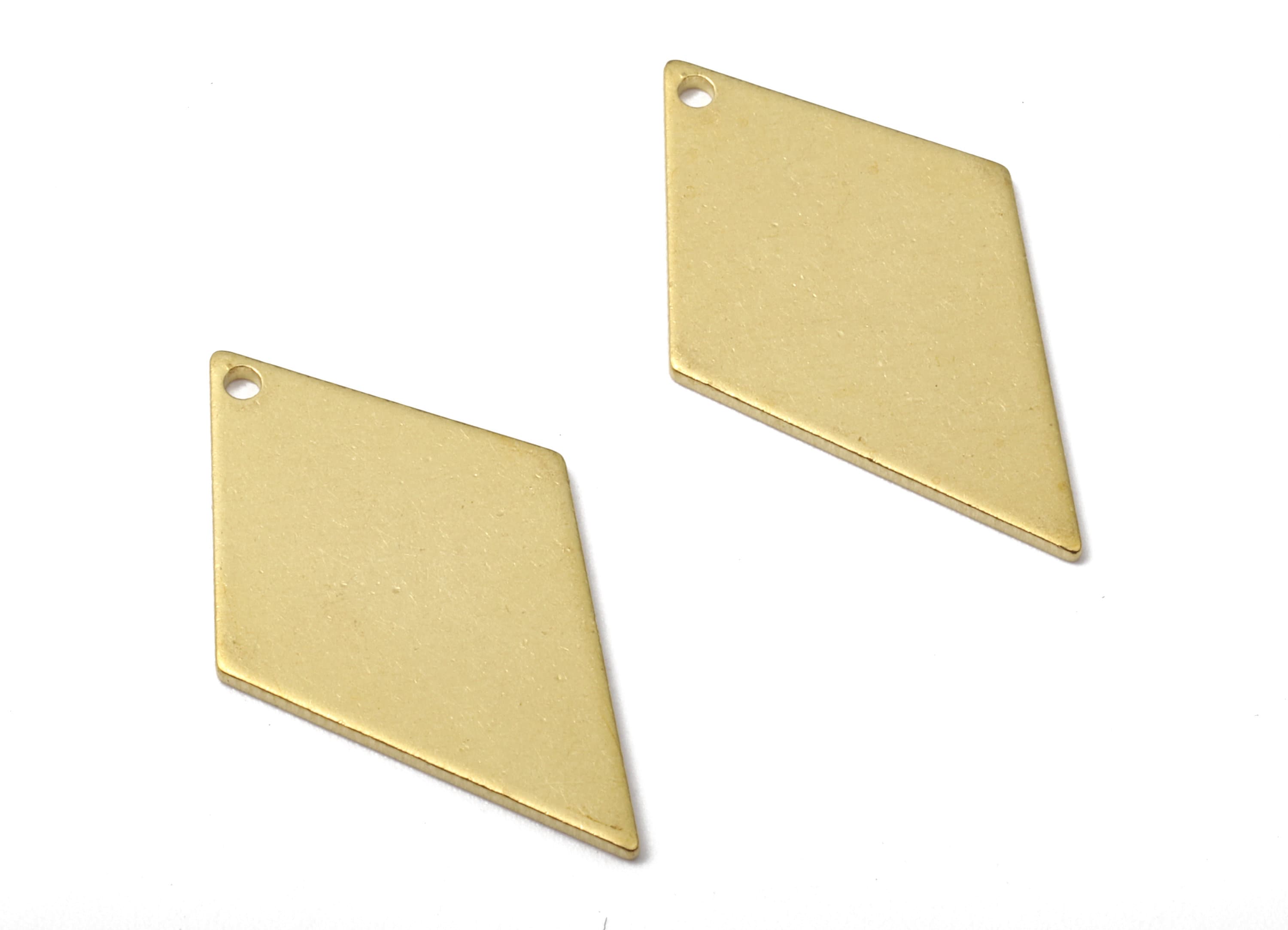 Personalized stamping blank - Brass Diamond Charms - Raw Brass Diamond Earrings and Pendant - Brass Diamond Necklace - 28.5x17x1mm - PP2378 - DOMEDBAZAAR