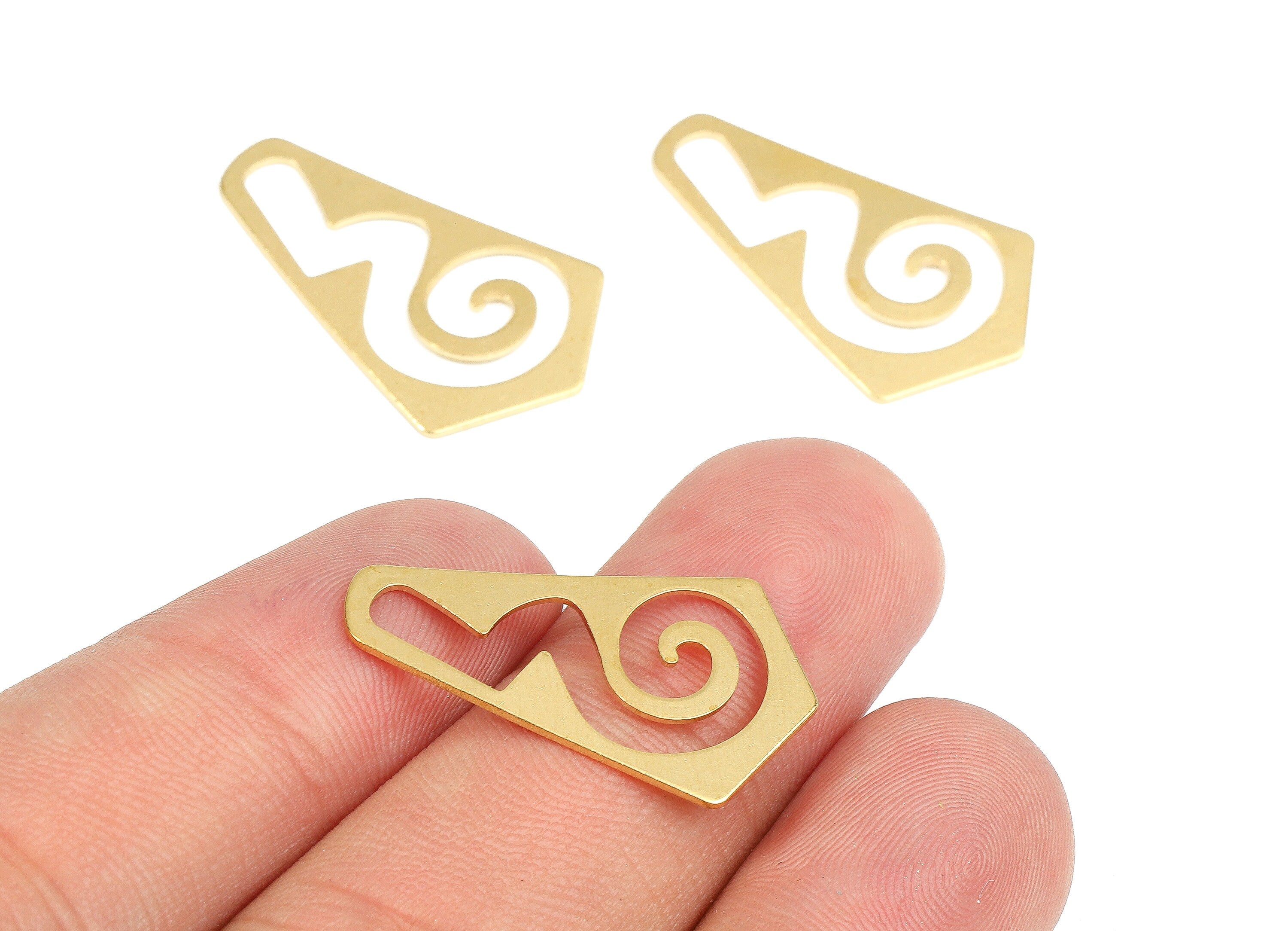 Brass Pentagon Charms - Raw Brass Pentagon Earrings and Pendant - Brass Pentagon Necklace - Jewelry Supplies - 26.36x16.73x1.18mm - PP2680 - DOMEDBAZAAR