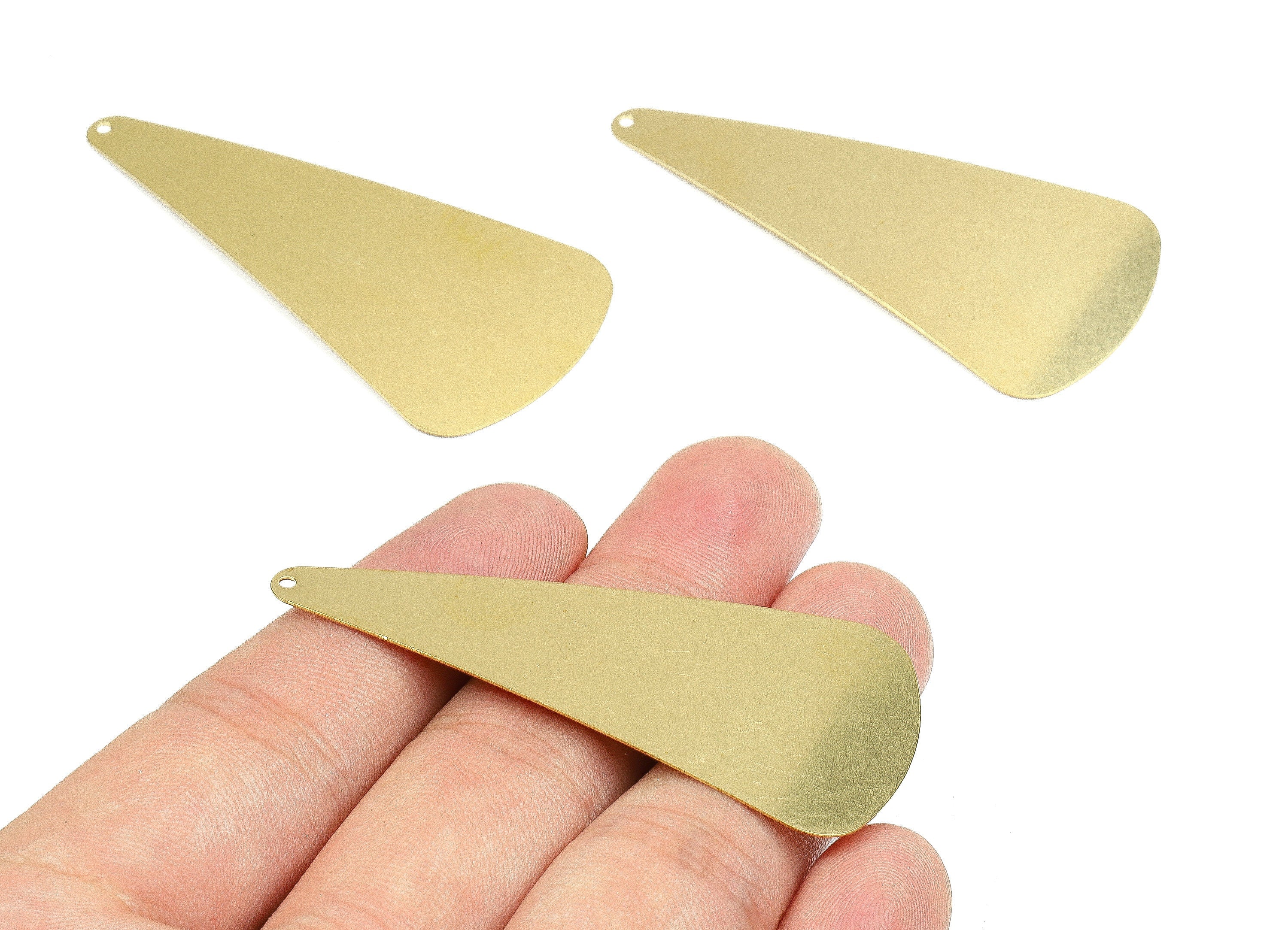 Personalized stamping blank - Brass Triangle Charms - Raw Brass Triangle Earrings and Pendant  - 59.58x29.99x0.65mm - PP2616 - DOMEDBAZAAR