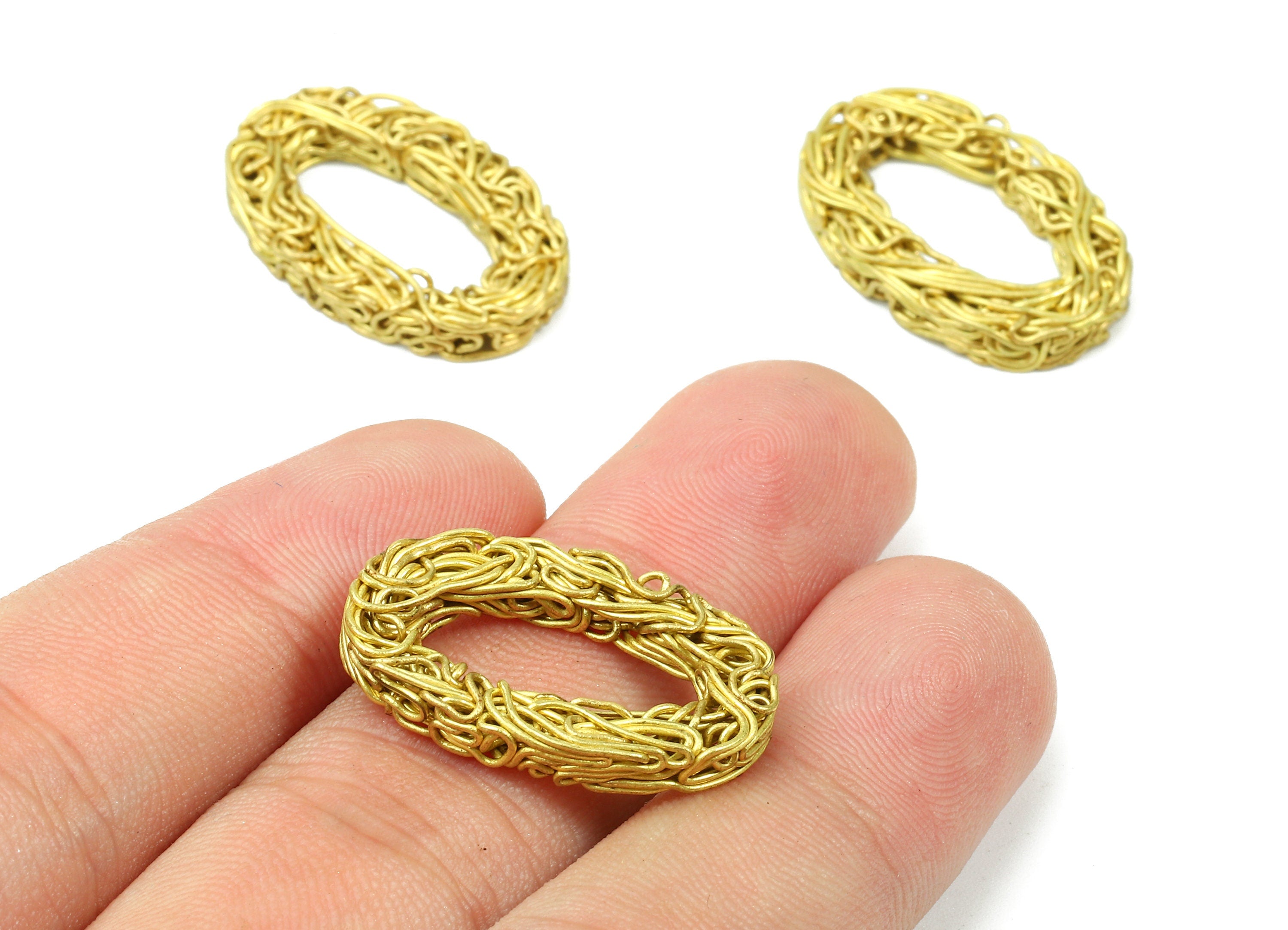 Brass 0 Number Pendant - Raw Brass Hammered Wires 0 Number Charms - Jewelry Supplies - 25.49x16.62x3.38mm - PP2909 - DOMEDBAZAAR