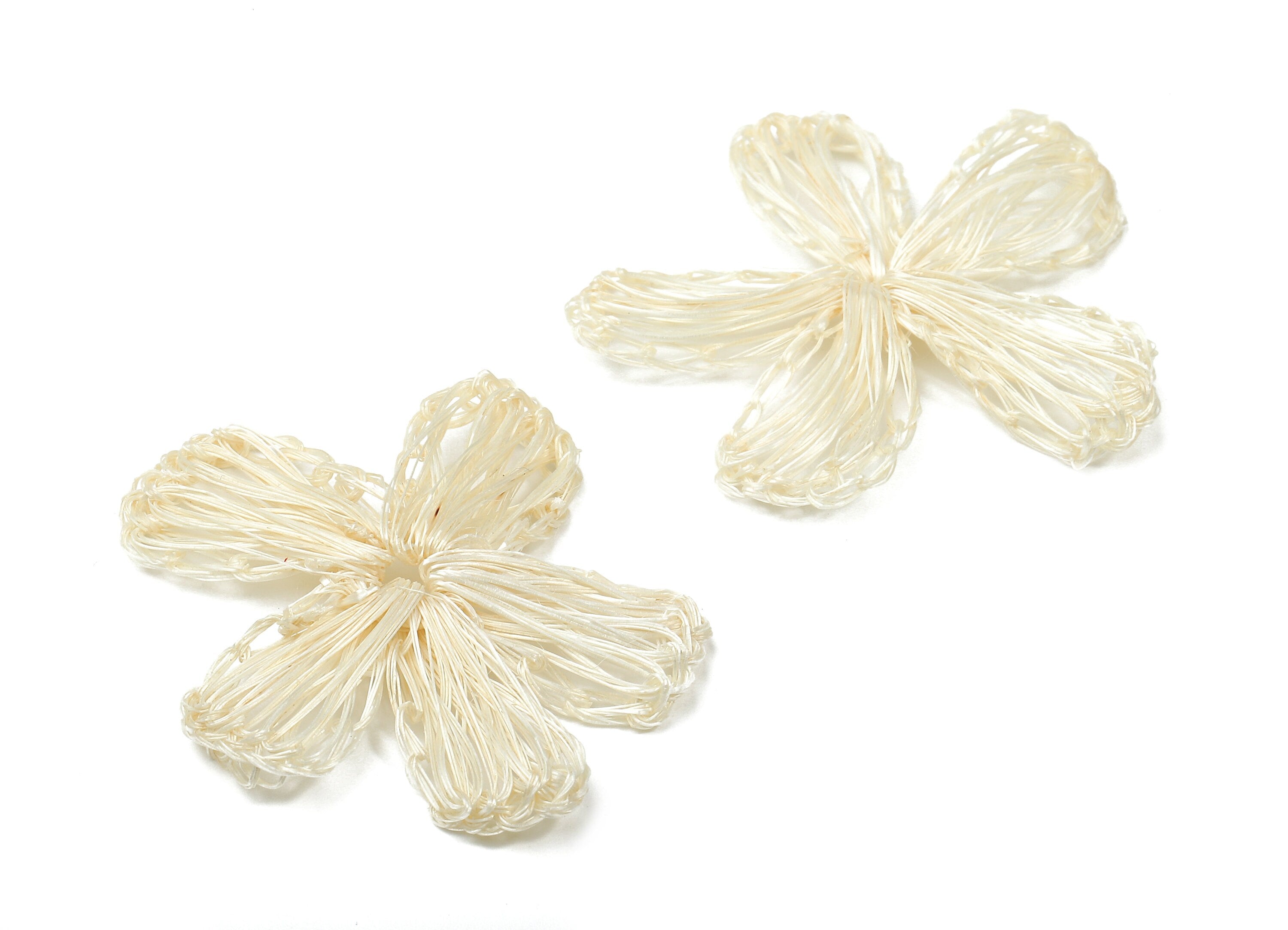 Handwoven Rattan Flower Charms - Rattan Flower Earrings and Pendant - Woven Earrings - Jewelry Handmade - 5.5x5x3.35mm - RT1333 - DOMEDBAZAAR
