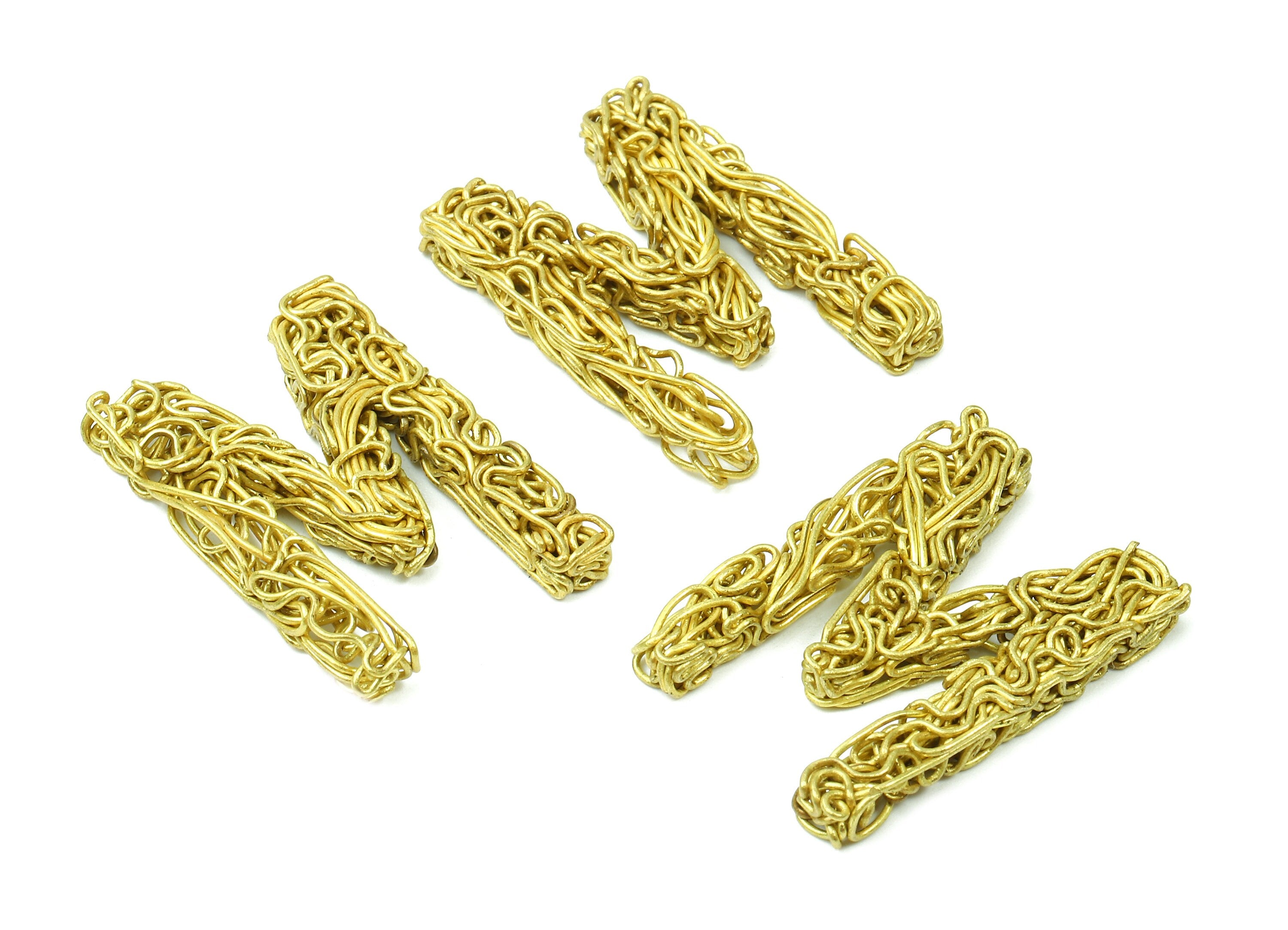 Brass M letter Pendant - Raw Brass Hammered Wire Letter M Alphabets Charms - Jewelry Supplies - 28.38x19.39x3.47mm - PP2931 - DOMEDBAZAAR