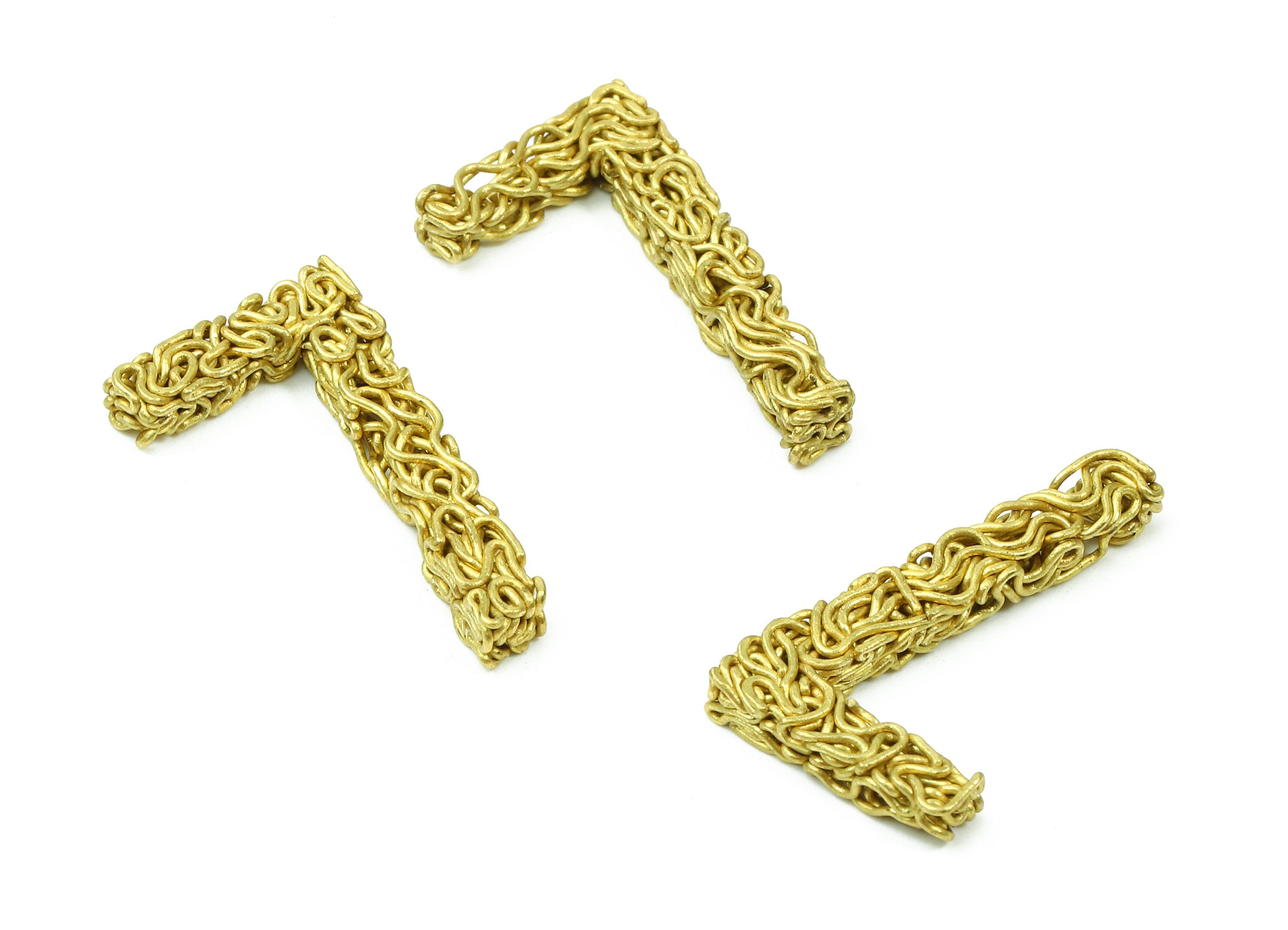 Brass 7 Number Pendant - Raw Brass Hammered Wires 7 Number Charms - Jewelry Supplies - 26.84x14.93x3.43mm - PP2916 - DOMEDBAZAAR