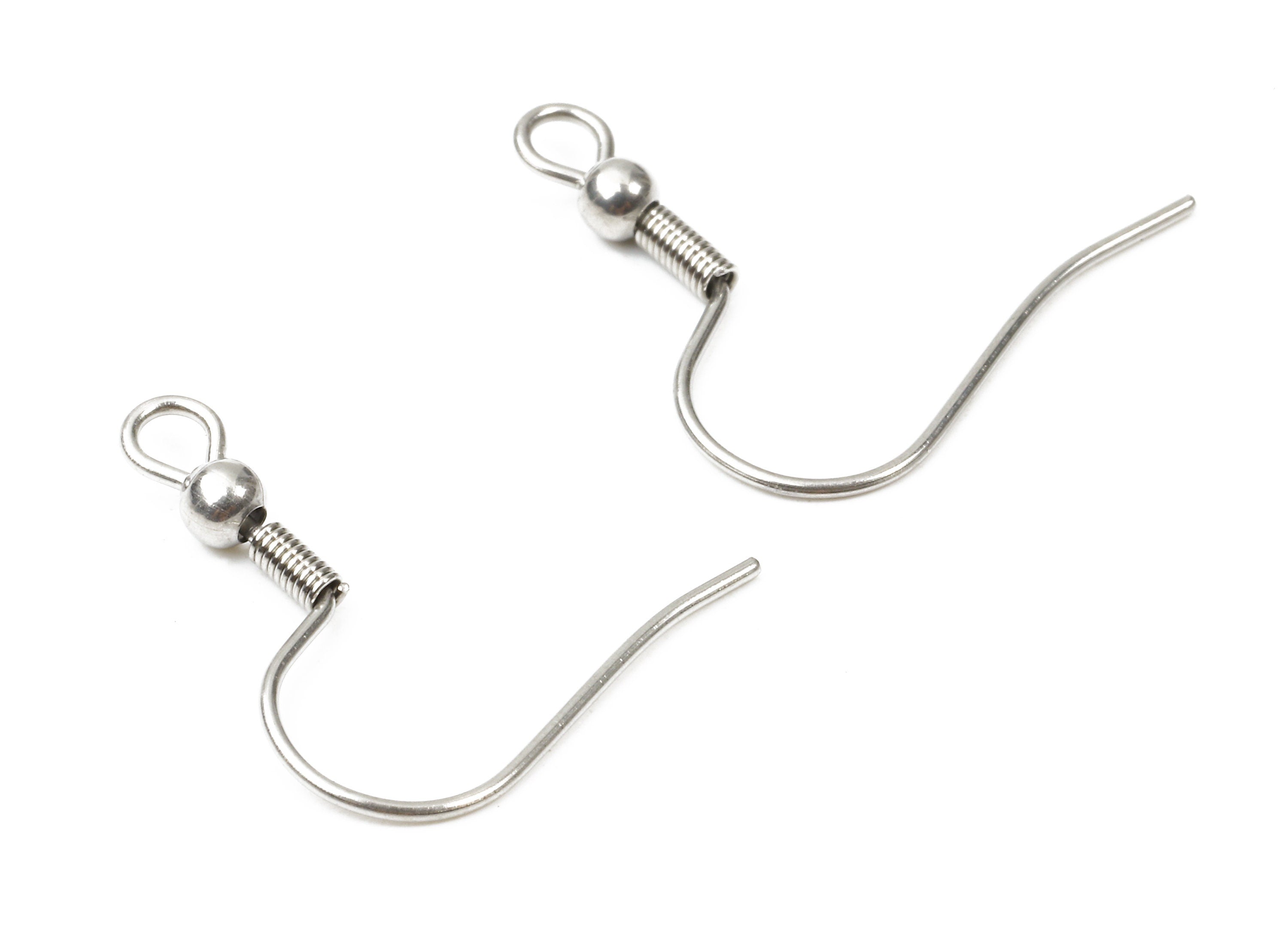 Stainless Steel Earring Hook - Stainless Steel Earring Wires - Earring Findings - Jewelry Supplies - 23.01x19.66x2.92mm - PP2826 - DOMEDBAZAAR
