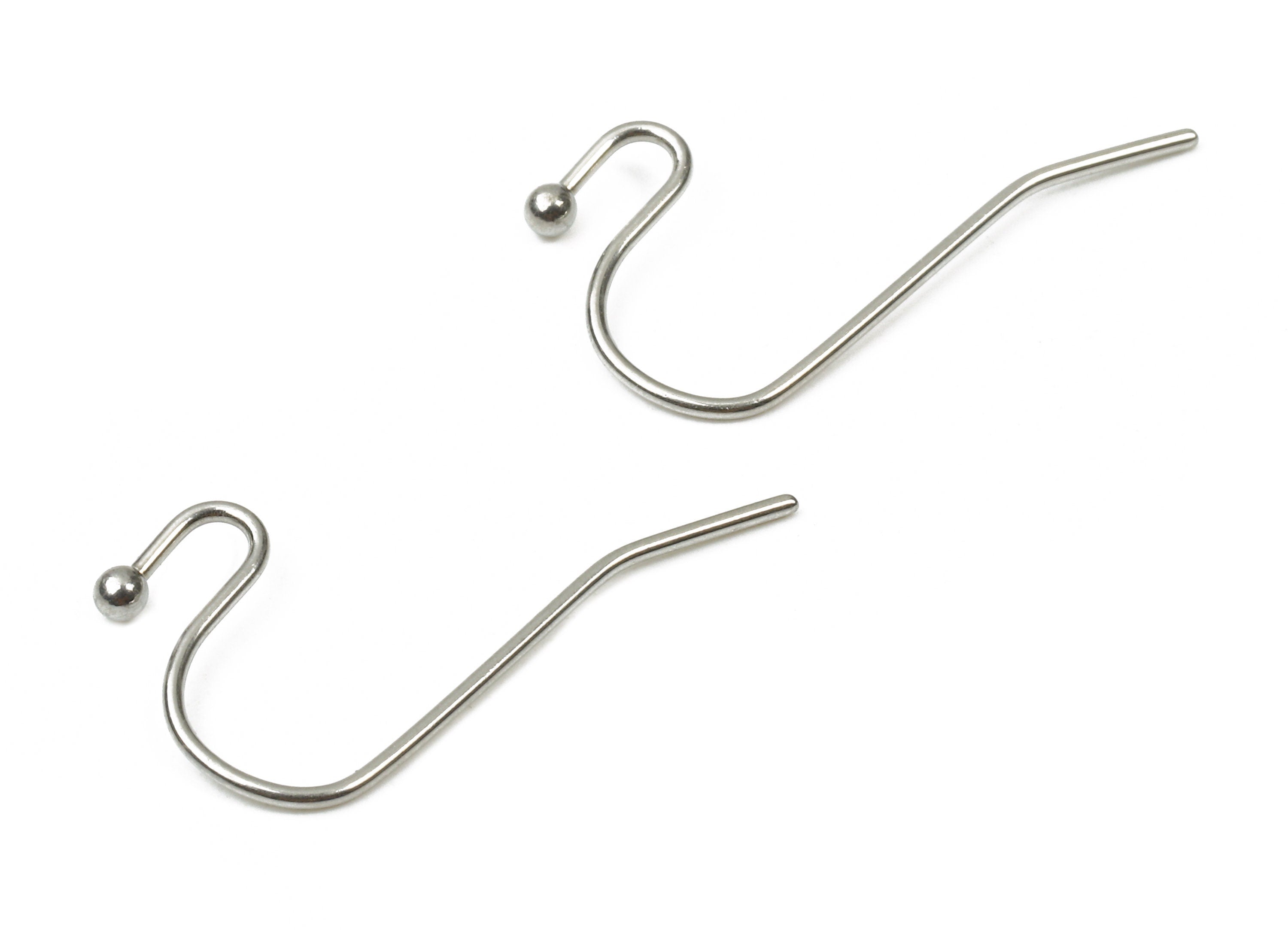 Stainless Steel Earring Hook - Stainless Steel Earring Wires -  Earring Findings - Jewelry Supplies - 20.98x11.44x1.72mm - PP2825 - DOMEDBAZAAR