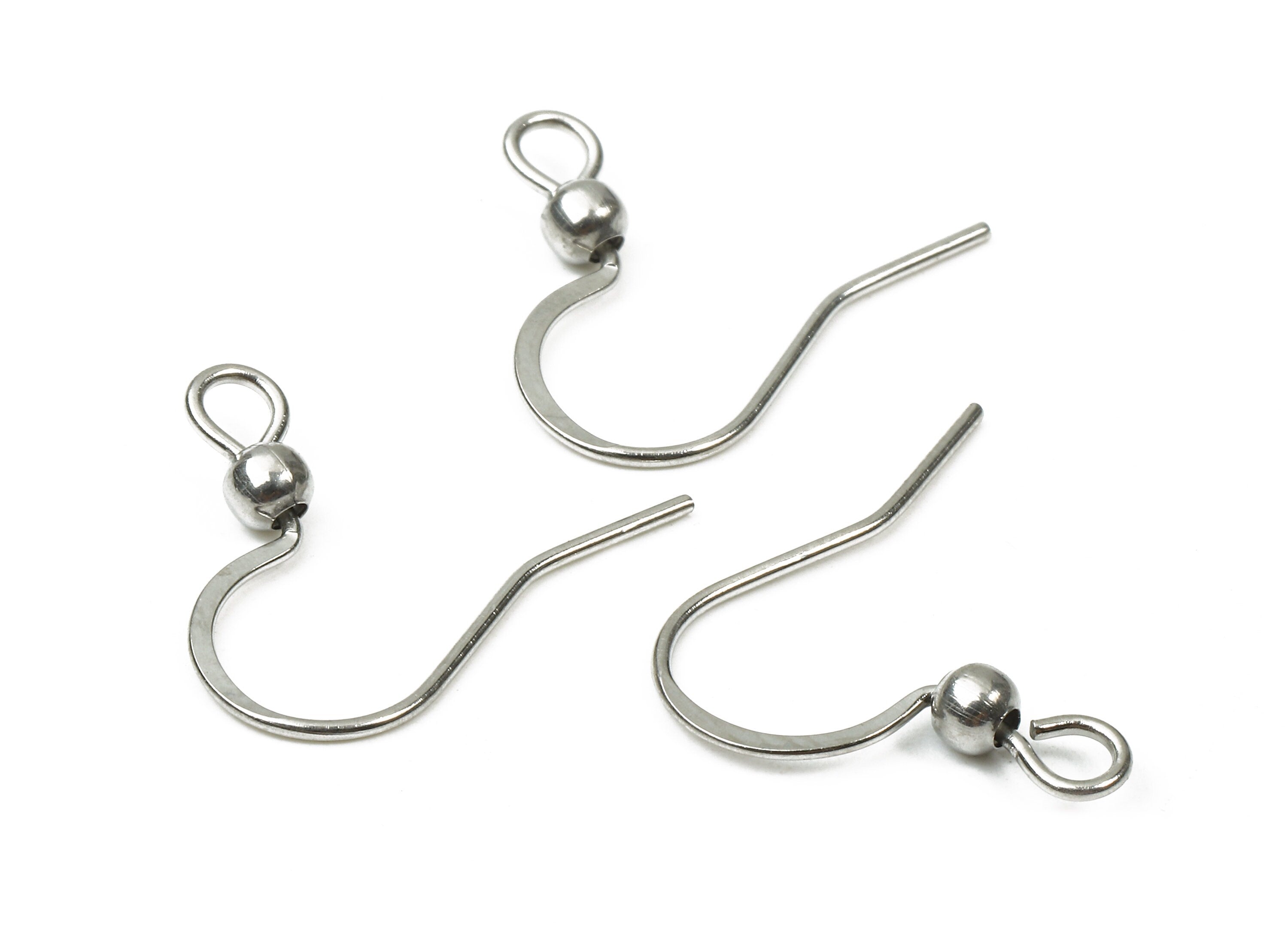 Stainless Steel Earring Hook 3.2 - Stainless Steel Earring Wires - Earring Findings - Jewelry Supplies - 18.65x16.31x2.97mm - PP2822 - DOMEDBAZAAR