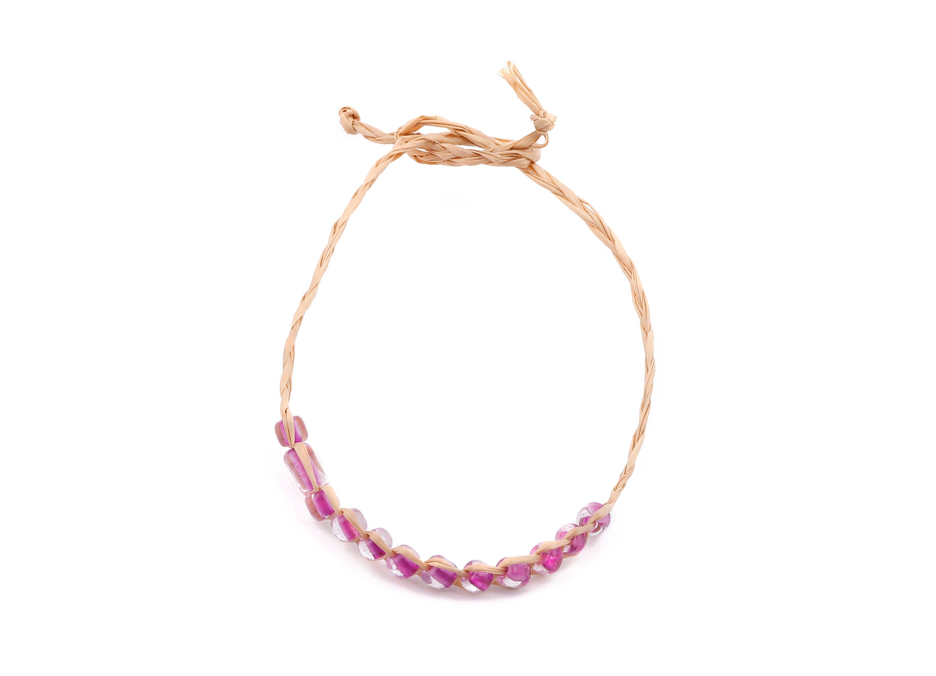 Lafite Grass Knotted Bracelet with Acrylic Beads - Lafite Grass Bracelet - Acrylic Beads Bracelet - Bracelet Jewelry - 264x4.29mm - LS1001 - DOMEDBAZAAR