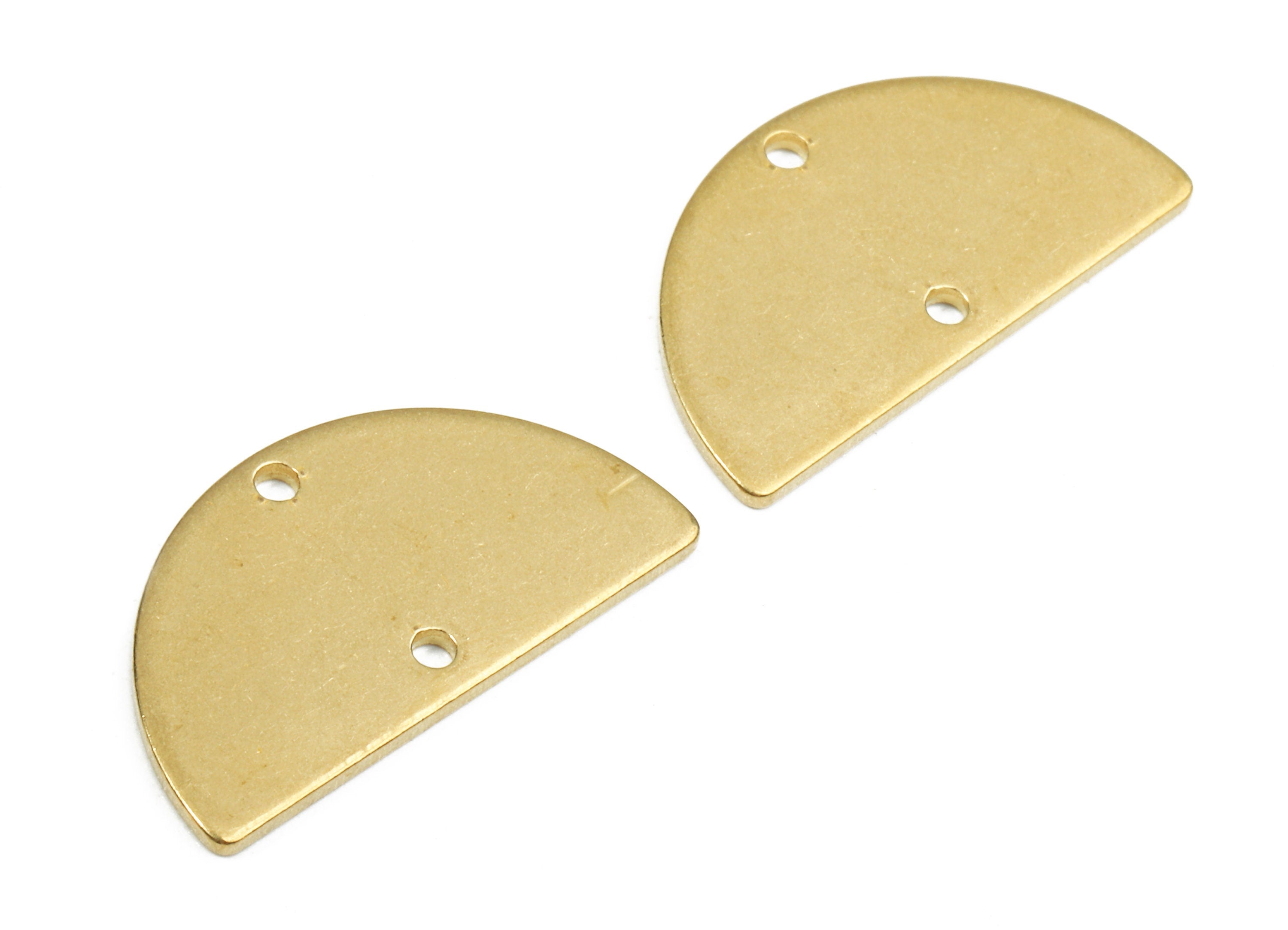 Personalized stamping blank - Brass Semicircle Connectors - Raw Brass Semicircle Necklace and Pendant  - 21.96x11.9x1.05mm - PP2951 - DOMEDBAZAAR