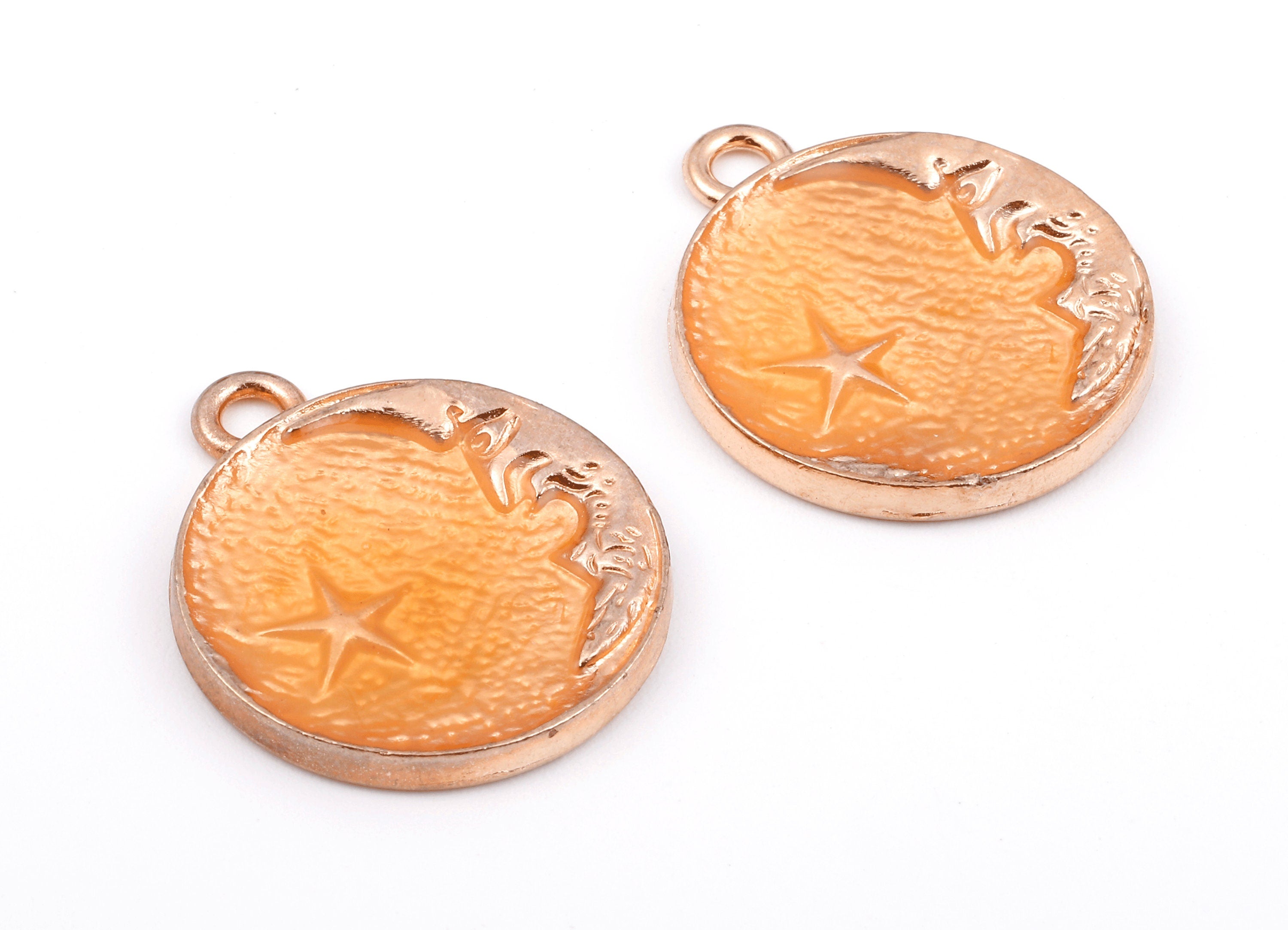 Alloy Planet Charms - Zinc Alloy Planet Earrings - Star Enamel Pendant - Necklace Pendant - 26.21x22.28x2.51mm - ZZ1413C - DOMEDBAZAAR