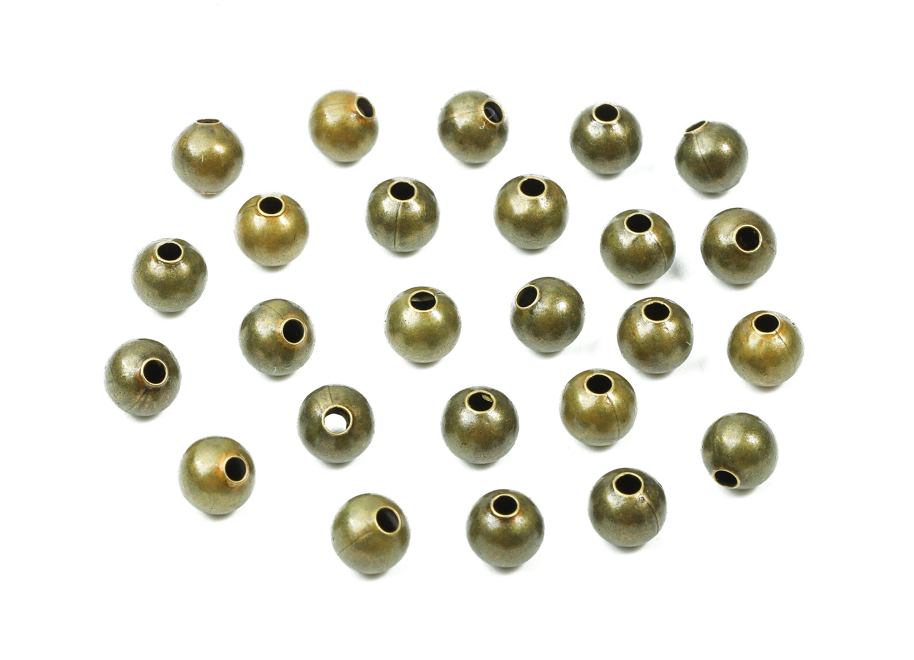 Brass Spacer Ball Beads 5.0 - Antique Bronze Spacer Ball Beads - Necklace Beads - Earring Finding - Jewelry Supplies - 4.85x5.02mm - PP2815B - DOMEDBAZAAR