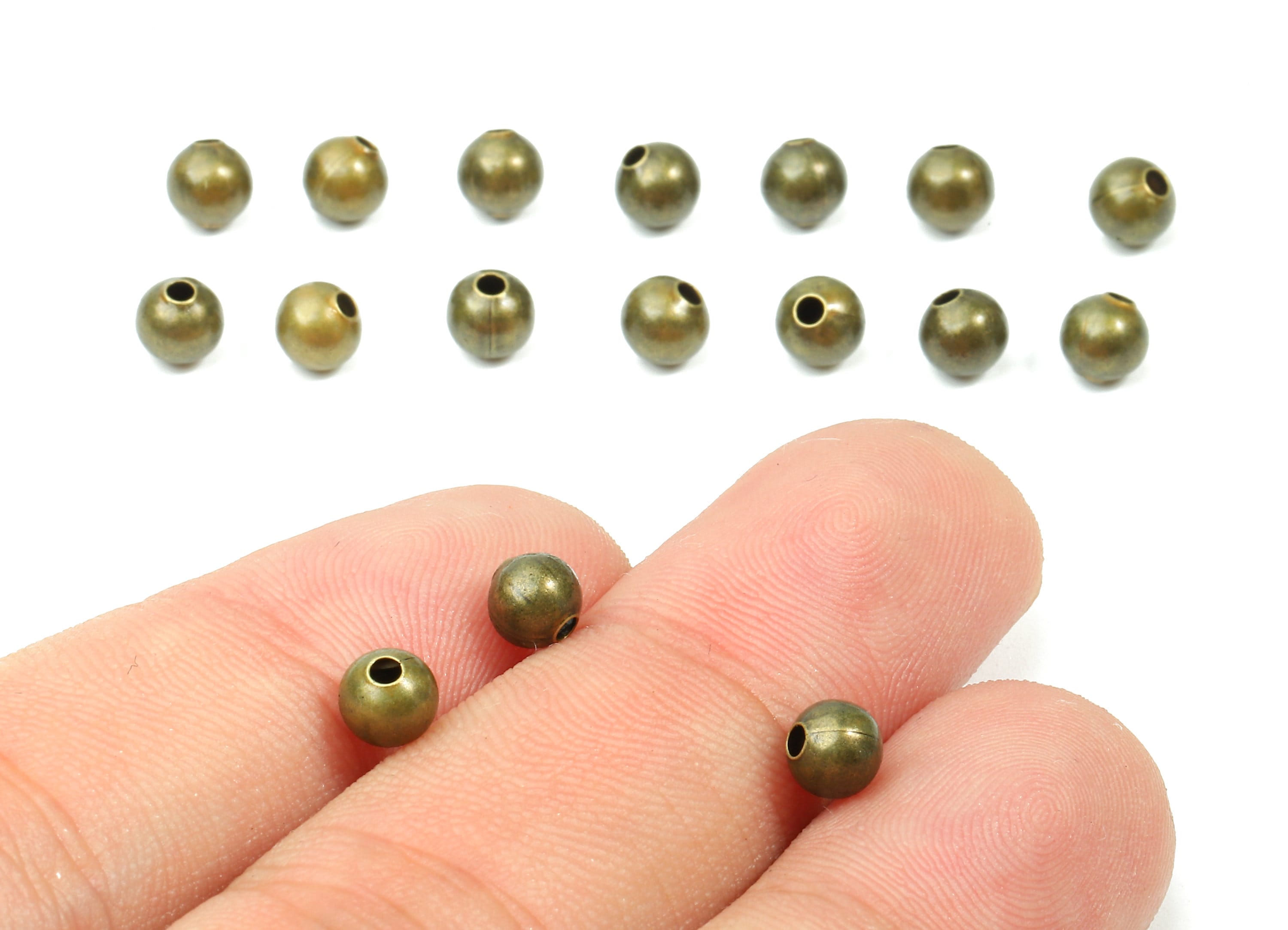 Brass Spacer Ball Beads 5.0 - Antique Bronze Spacer Ball Beads - Necklace Beads - Earring Finding - Jewelry Supplies - 4.85x5.02mm - PP2815B - DOMEDBAZAAR