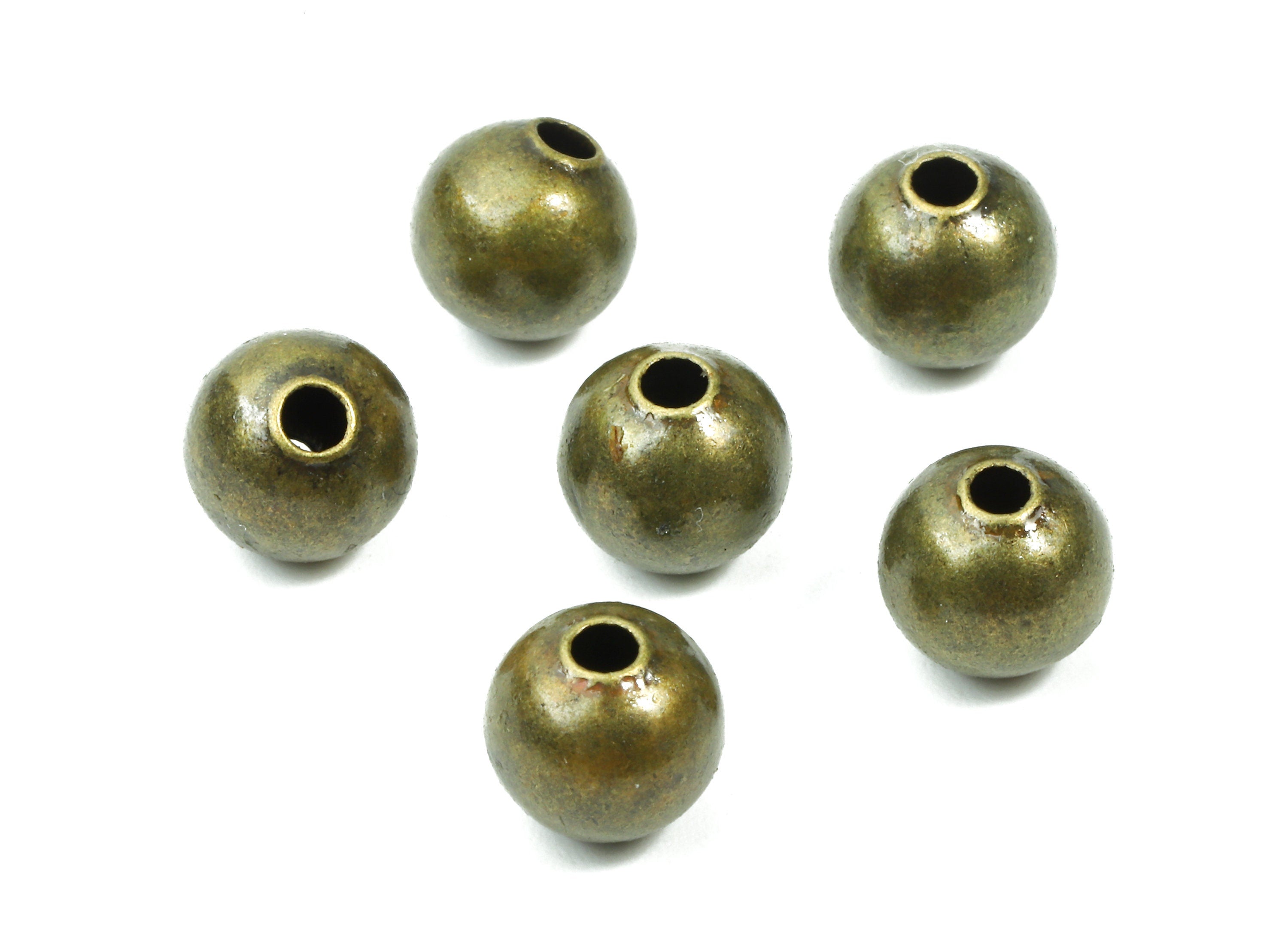 Brass Spacer Ball Beads 7.0 - Antique Bronze Spacer Ball Beads - Necklace Beads - Earring Finding - Jewelry Supplies - 7.08x6.77mm - PP2817B - DOMEDBAZAAR