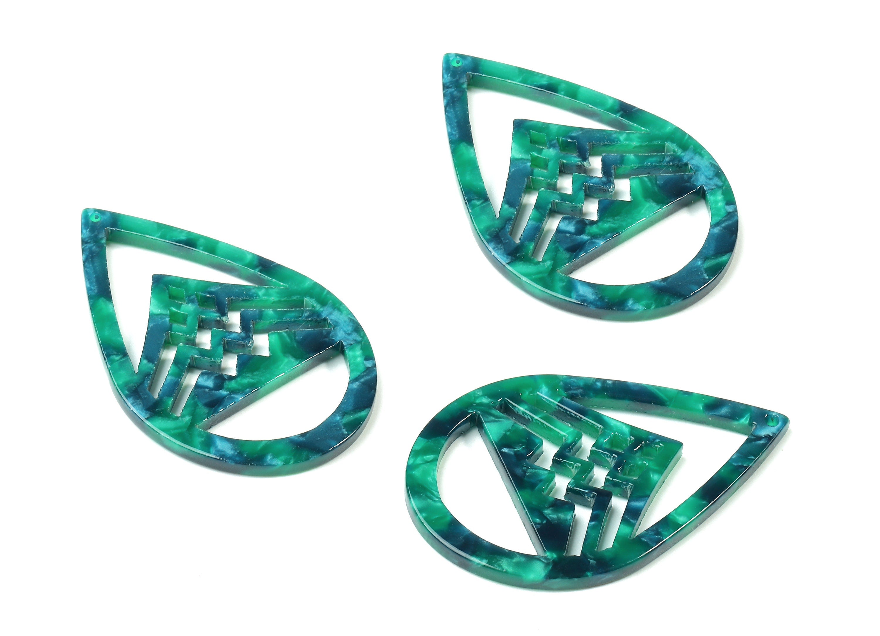 Acetate Drop Charms - Drop Earrings and Pendant - Earring Findings - Jewelry Supplies - Color Code: A13 - 49.08x32.01x2.67mm - AC1712-A13 - DOMEDBAZAAR