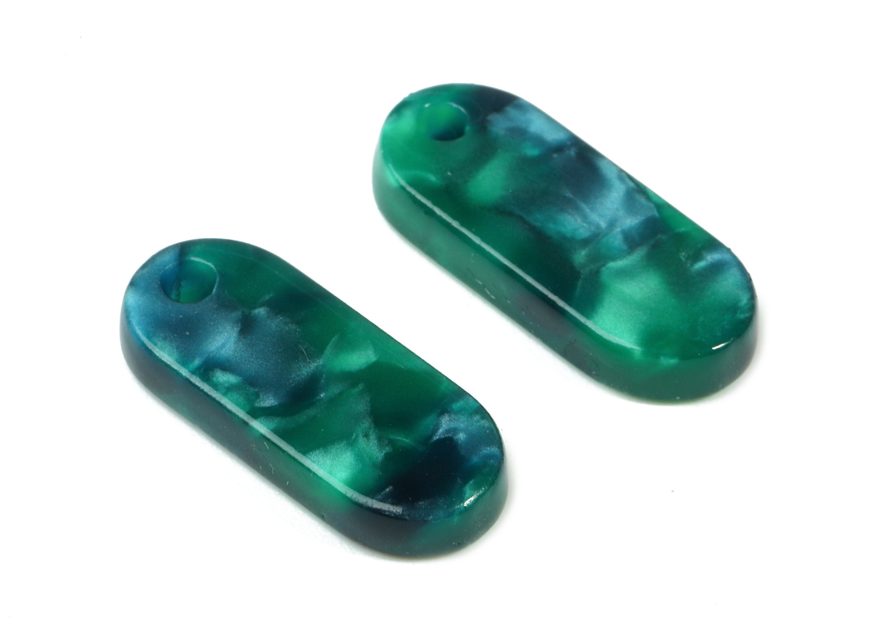 Acetate Oval Charms - Oval Earrings and Pendant - Earring Findings - Jewelry Supplies - Color Code: A13 - 18.78x7.85x2.7mm - AC1578-A13 - DOMEDBAZAAR