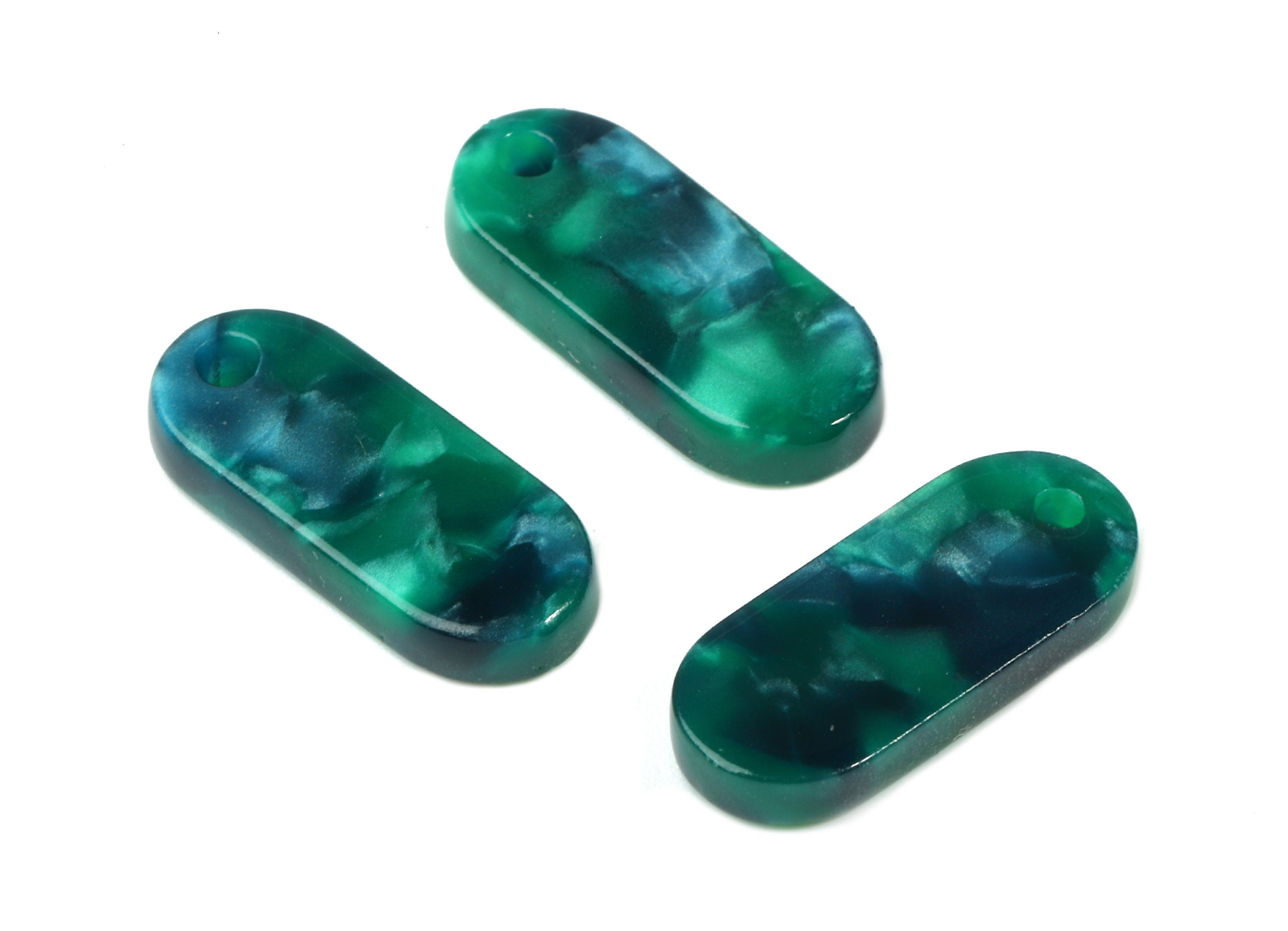 Acetate Oval Charms - Oval Earrings and Pendant - Earring Findings - Jewelry Supplies - Color Code: A13 - 18.78x7.85x2.7mm - AC1578-A13 - DOMEDBAZAAR