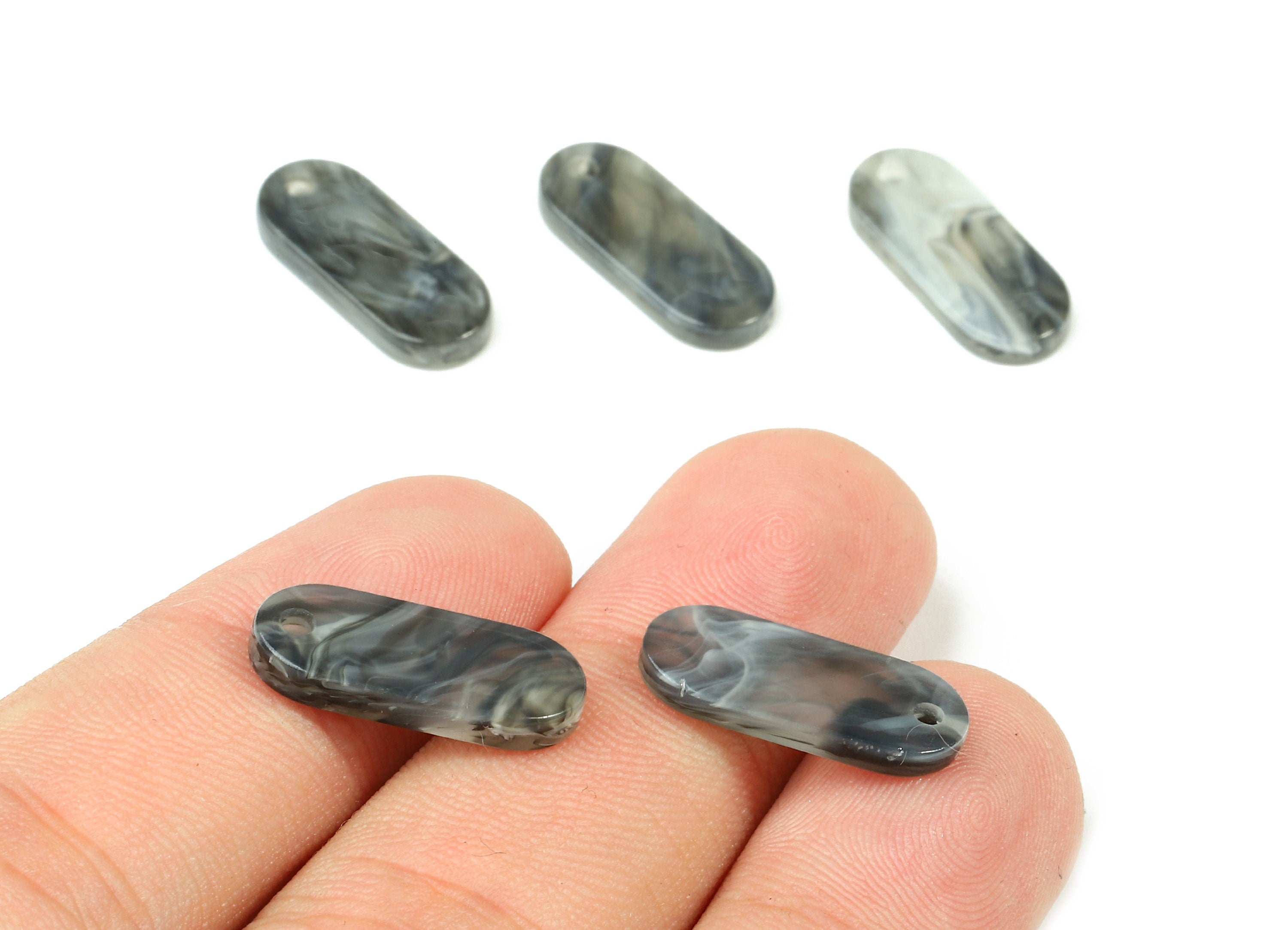 Acetate Oval Charms - Oval Earrings and Pendant - Earring Findings - Jewelry Supplies - Color Code: A231 - 18.78x7.85x2.7mm - AC1578-A231 - DOMEDBAZAAR