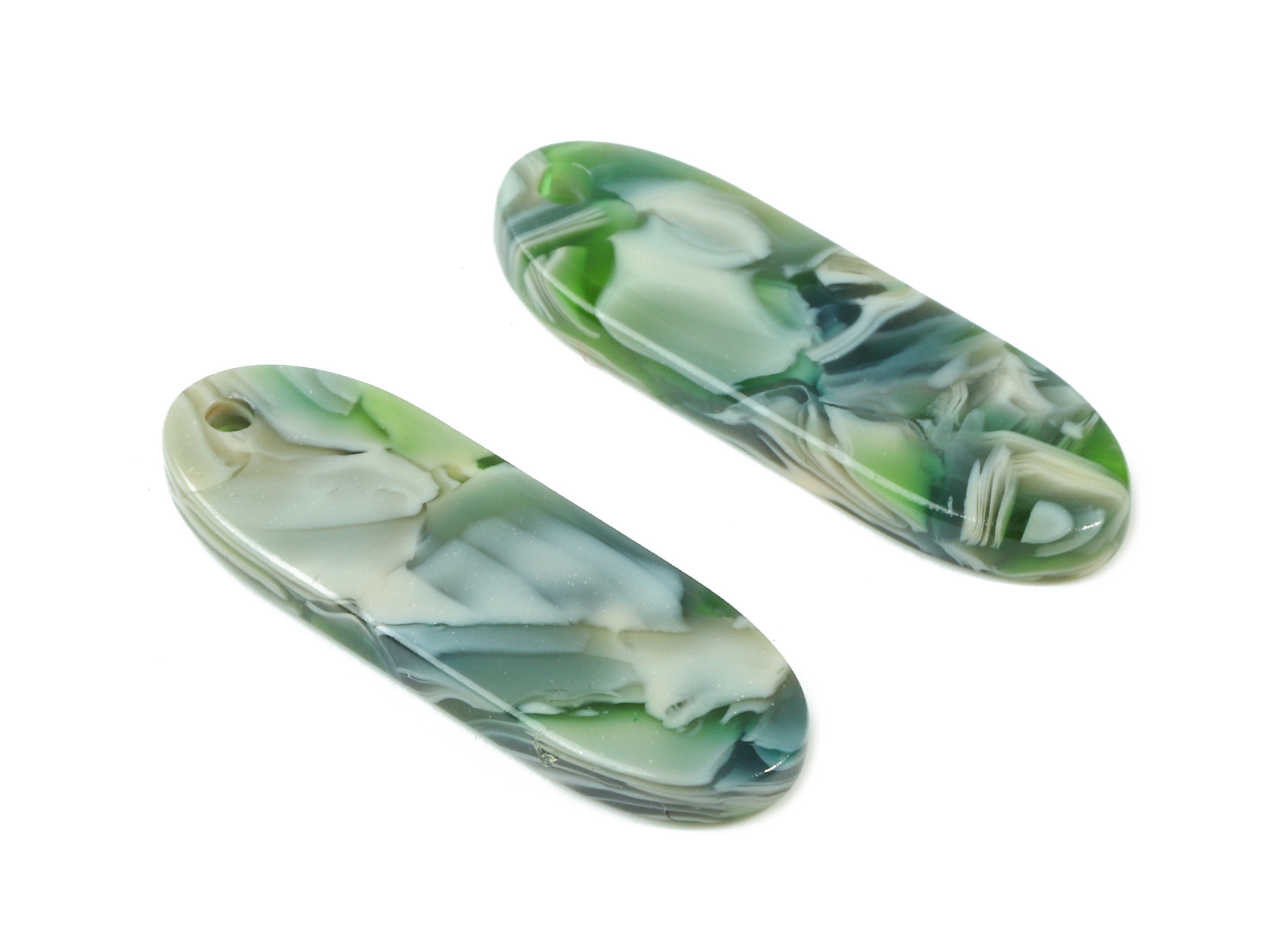 Acetate Oval Charms - Oval Earrings and Pendant - Earring Findings - Jewelry Supplies - Color Code: A205 - 26.8x9.18x2.34mm - AC1678-A205 - DOMEDBAZAAR