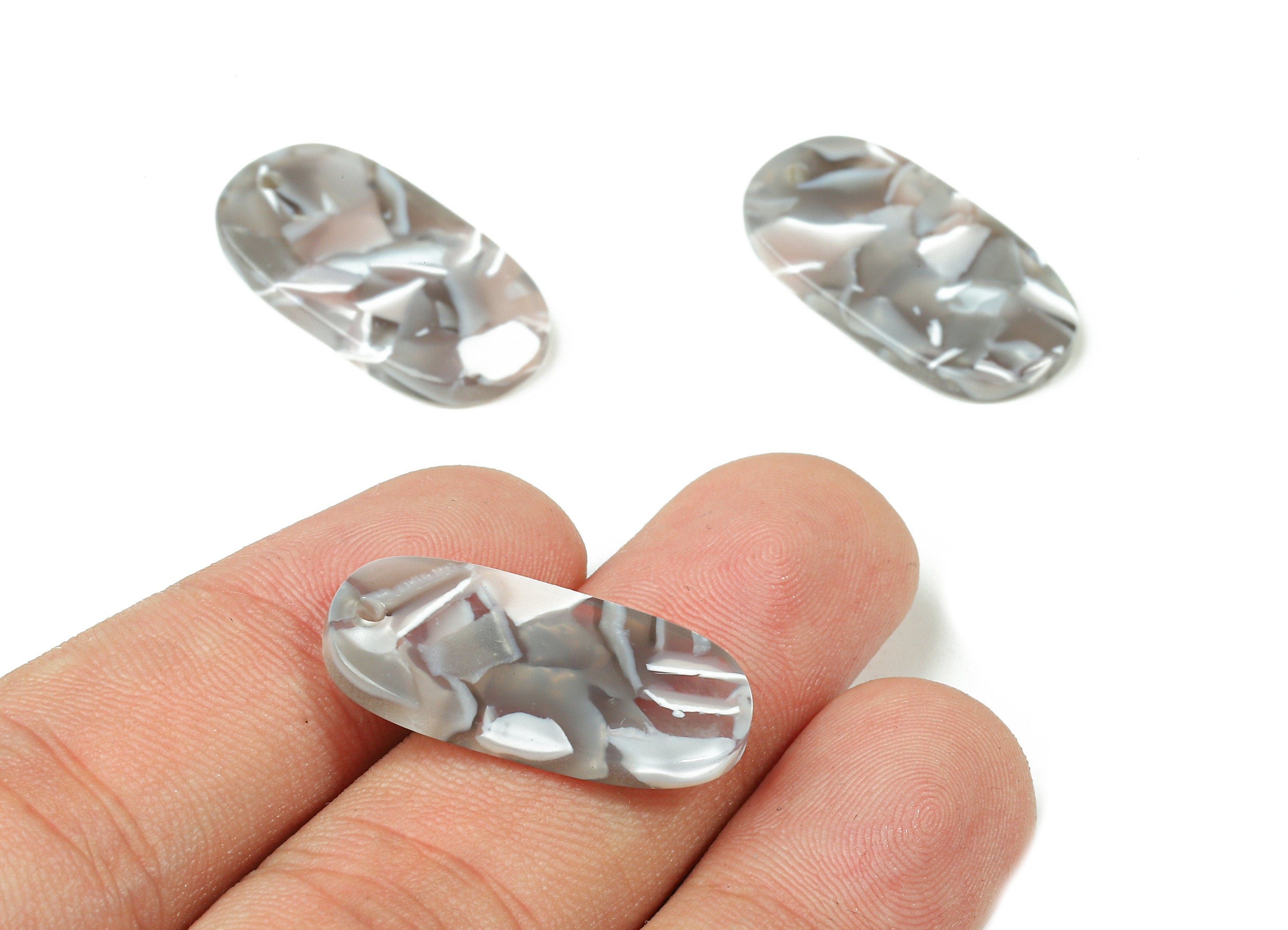 Acetate Oval Charms - Oval Earrings and Pendant - Earring Findings - Jewelry Supplys - Color Code: A20 - 26.63x13.9x2.7mm - AC1156-A20 - DOMEDBAZAAR