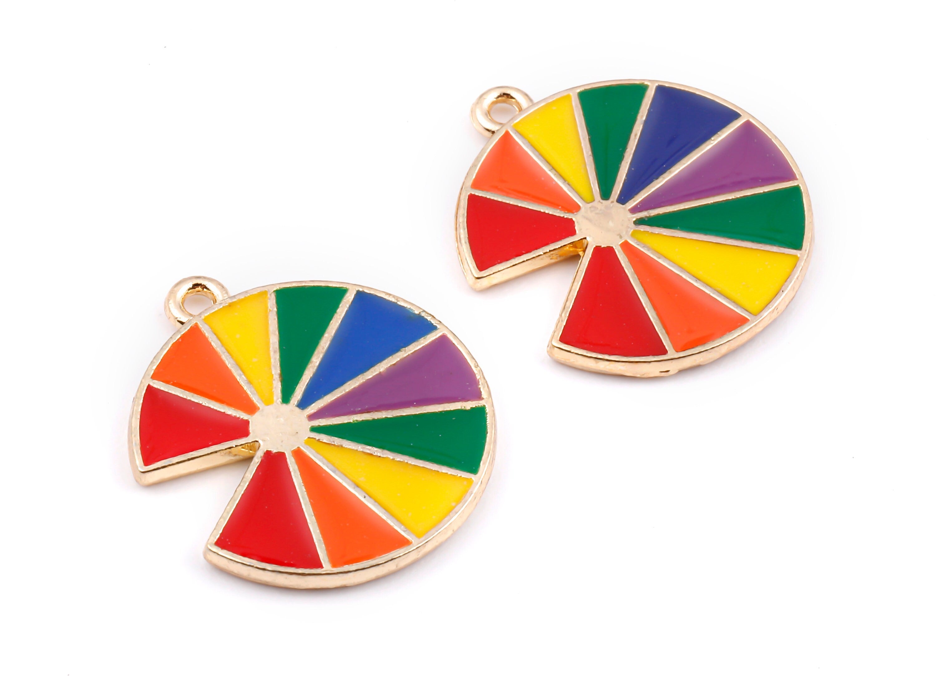 Alloy Umbrella Charms - Zinc Alloy Umbrella Earrings - Umbrella Enamel Pendant - Necklace Pendant - 19.96x17.56x1.47mm - ZZ1424 - DOMEDBAZAAR